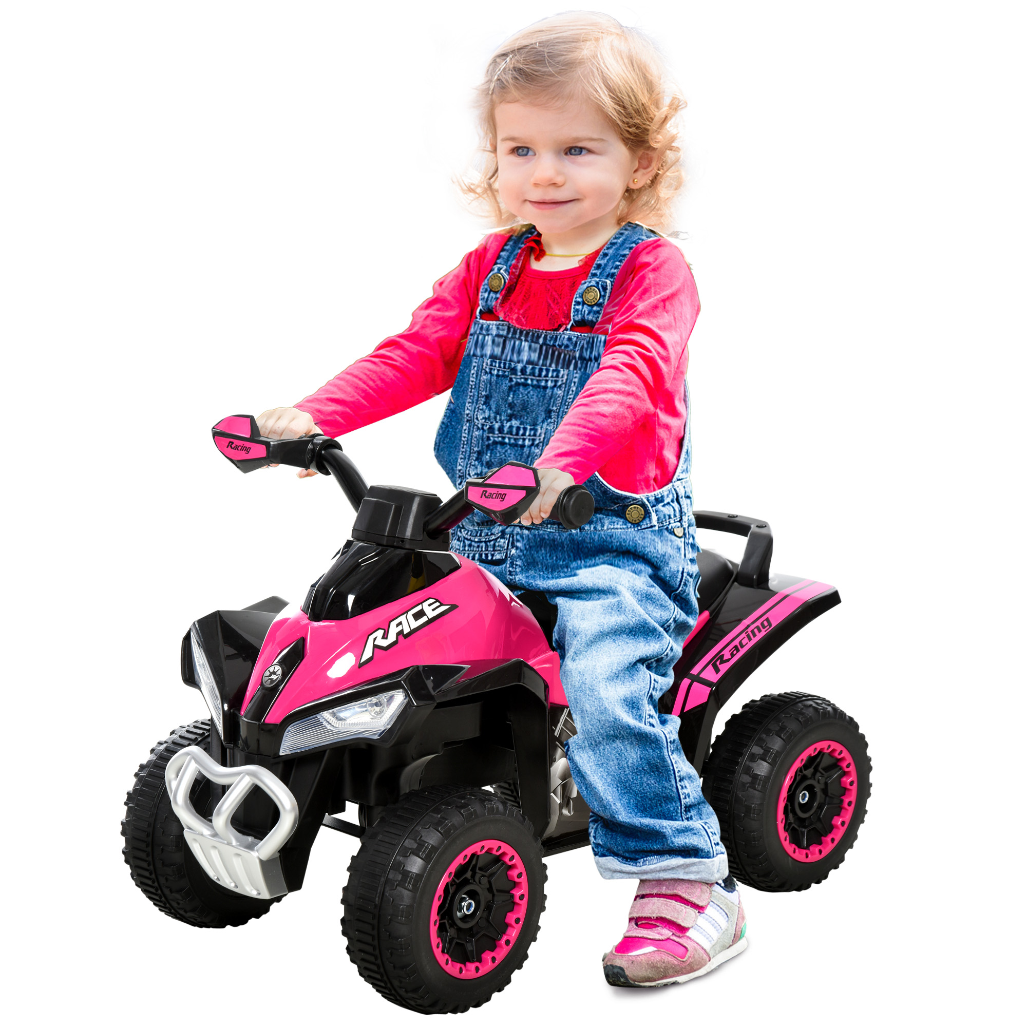 No Power Ride on Car for Kids 4 Wheel Foot-to-Floor Sliding Walking Push Along ATV Toy for 18-36 Months (Drop Shipping Only, Not for Amazon)