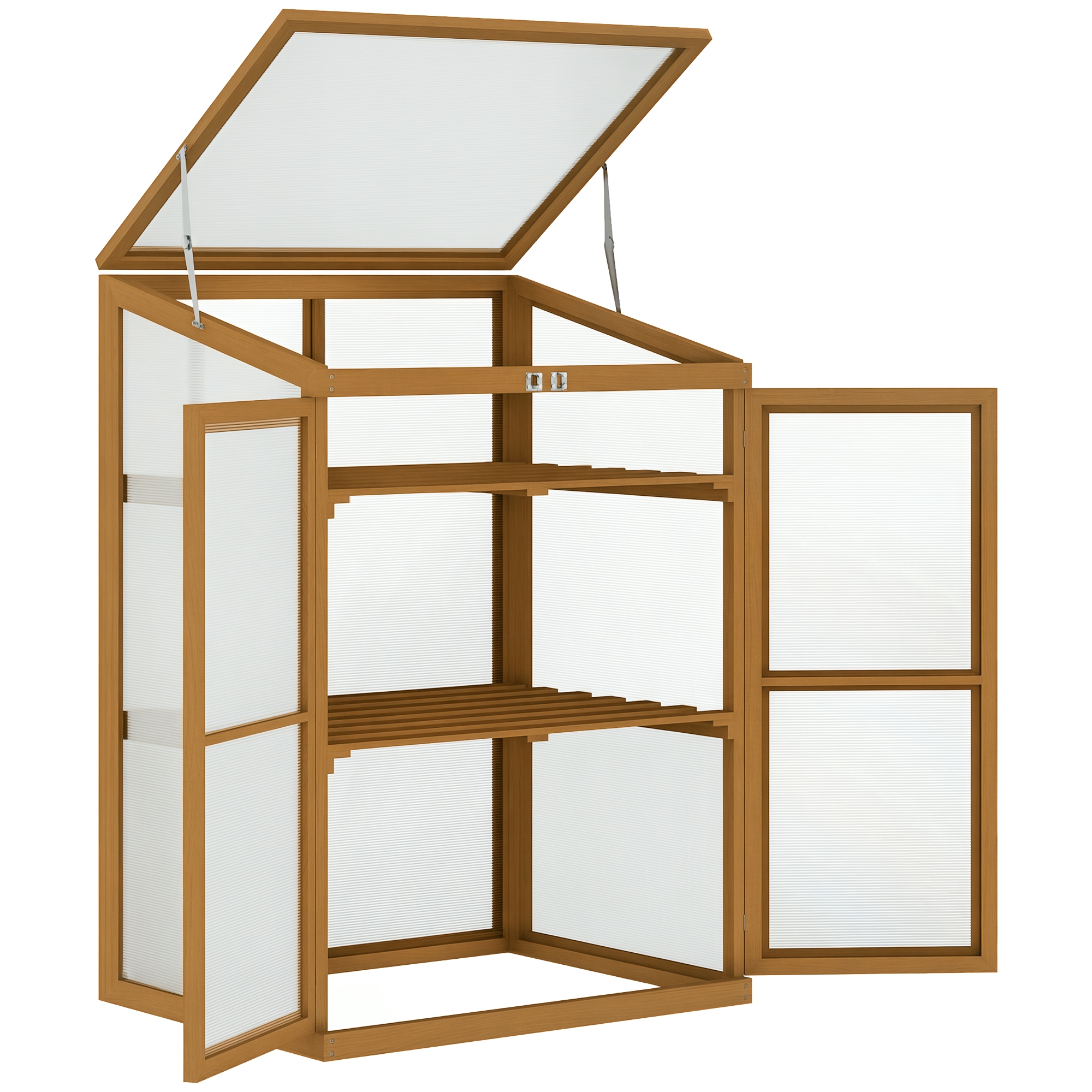 Wooden Cold Frame Greenhouse Small Mini Planter Box, 30