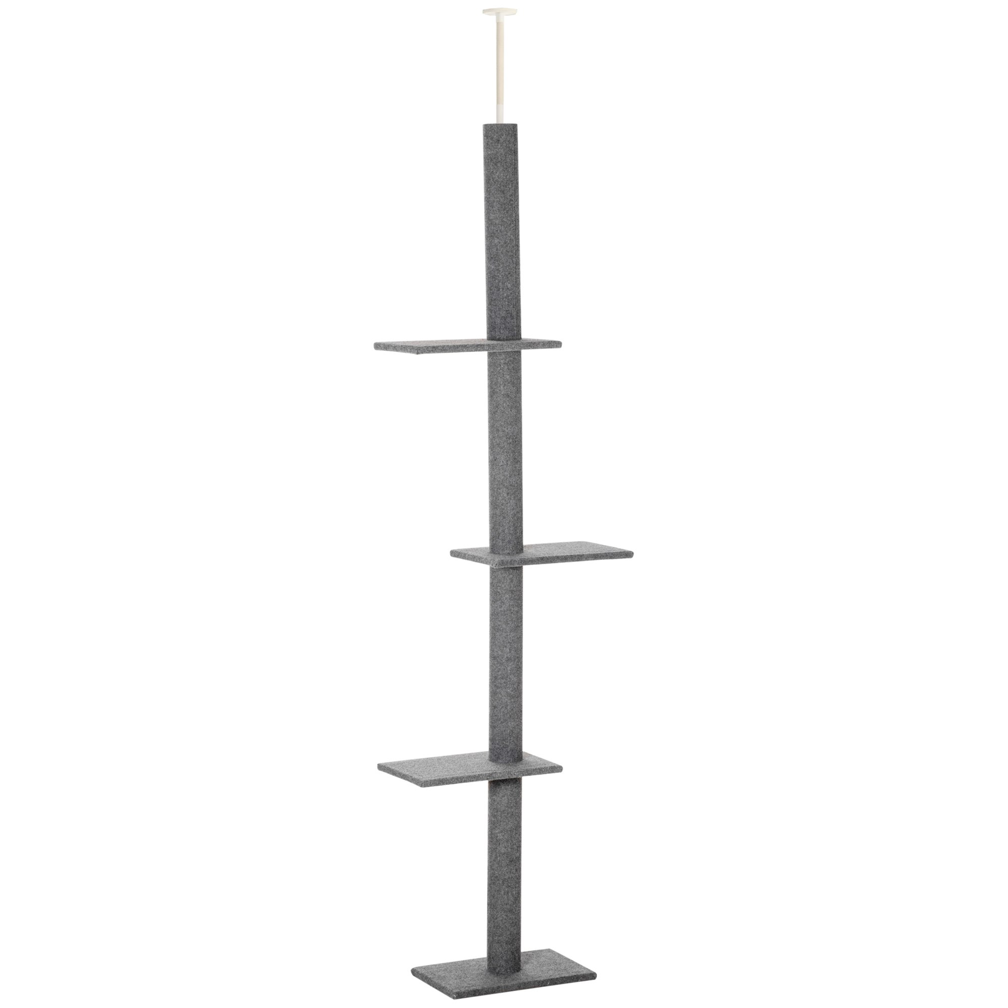 Floor-to-Ceiling Cat Tree Cat Climbing Tower with Sisal-Covered Scratching Posts Natural Cat Activity Center for kittens Cat tower furniture, Gray (Drop Shipping Only, Not for Amazon)