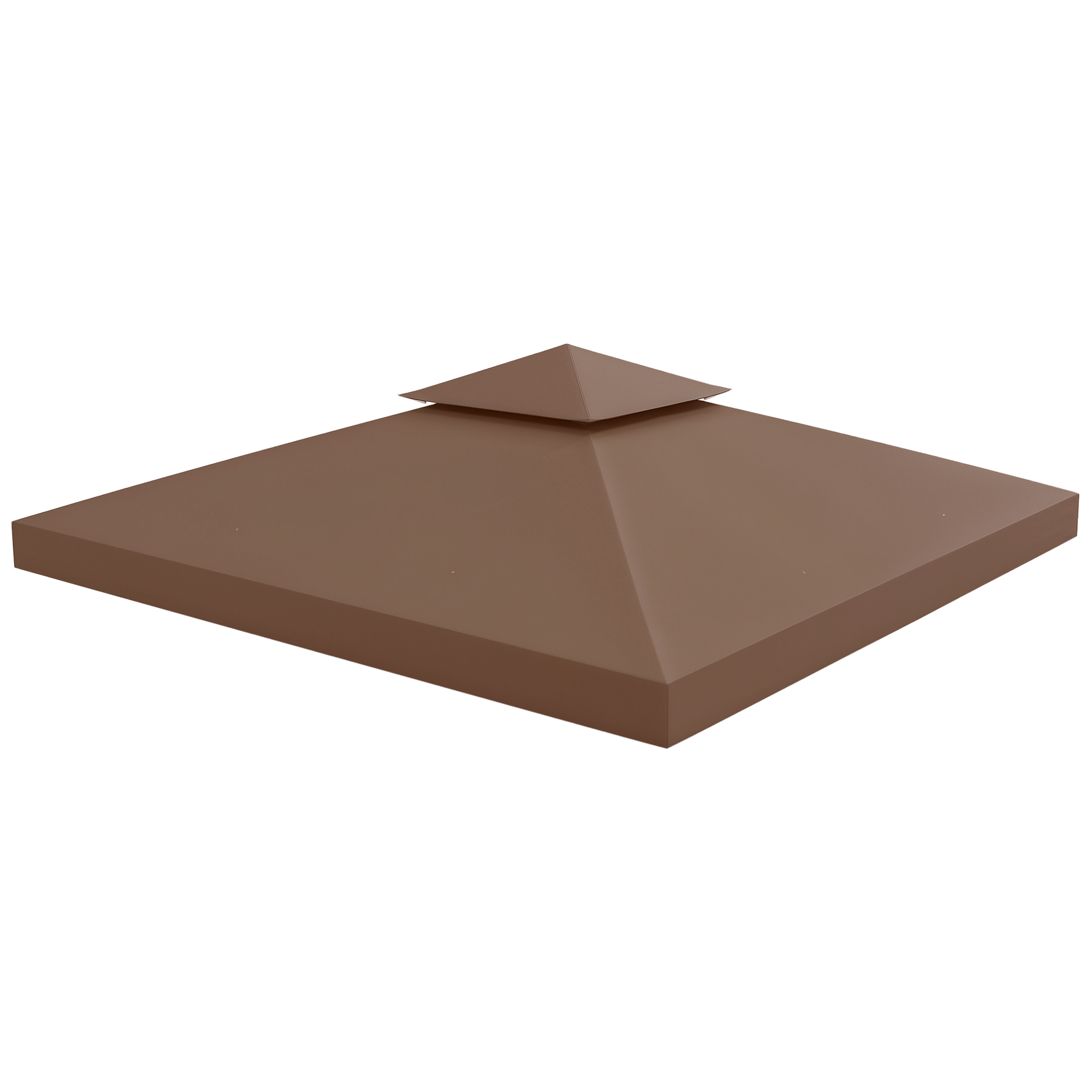 3x3 m Double-Tier Canopy Top Replacement-Coffee (Drop Shipping Only, Not for Amazon)