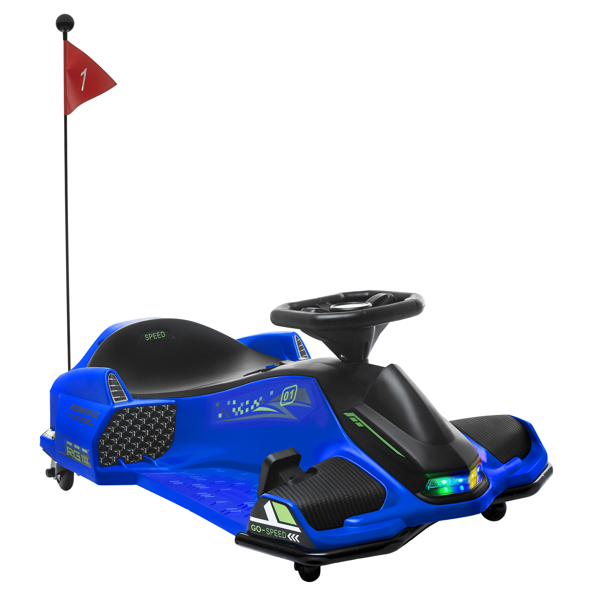 12V Electric Drifting Go Kart w/ Slow Start, Music, Lights, Red (Drop Shipping Only, Not for Amazon)