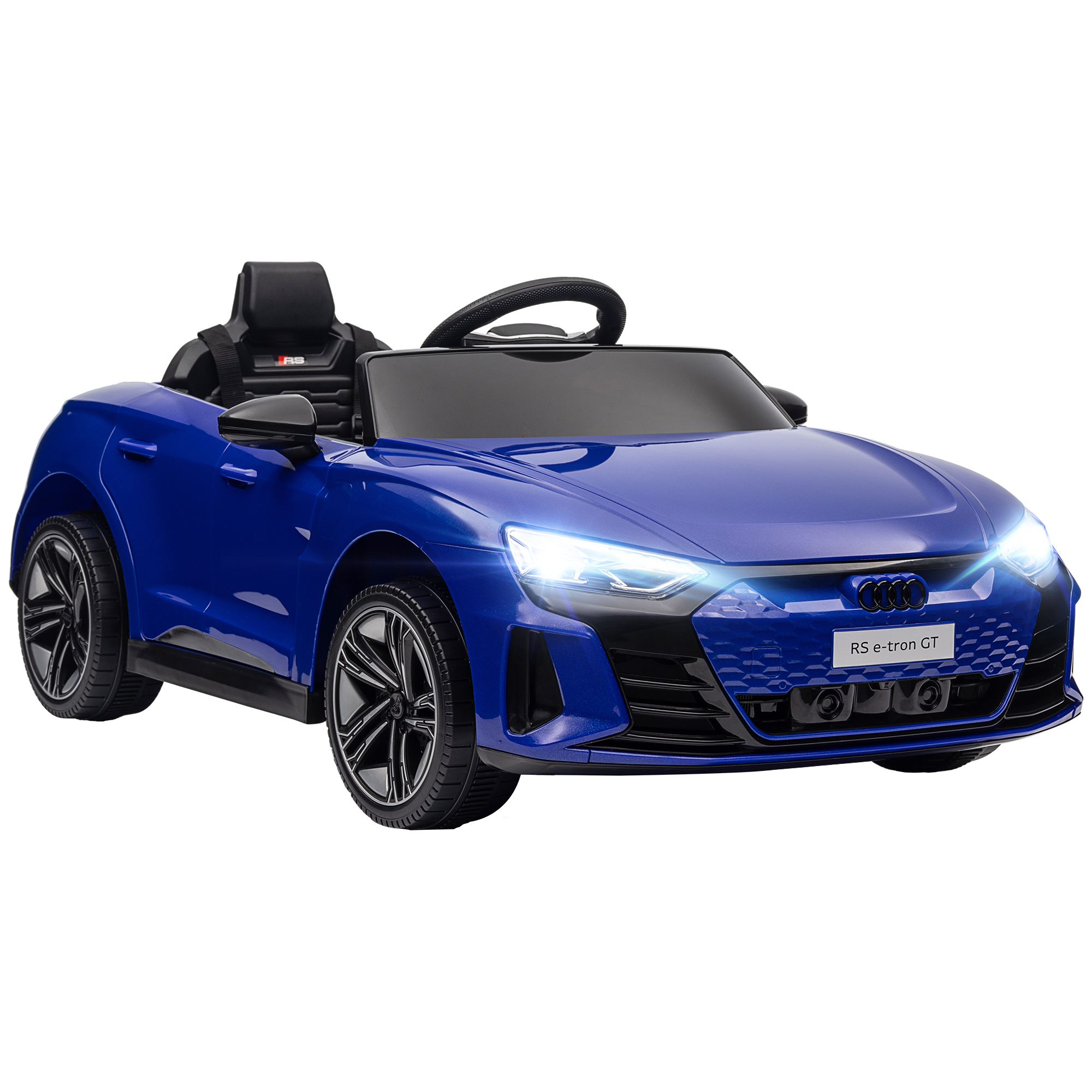 12V Licensed Audi RS E-tron GT Kids Ride on Car with Remote Control, Suspension, Horn, Music, Lights, Gray (Drop Shipping Only, Not for Amazon)