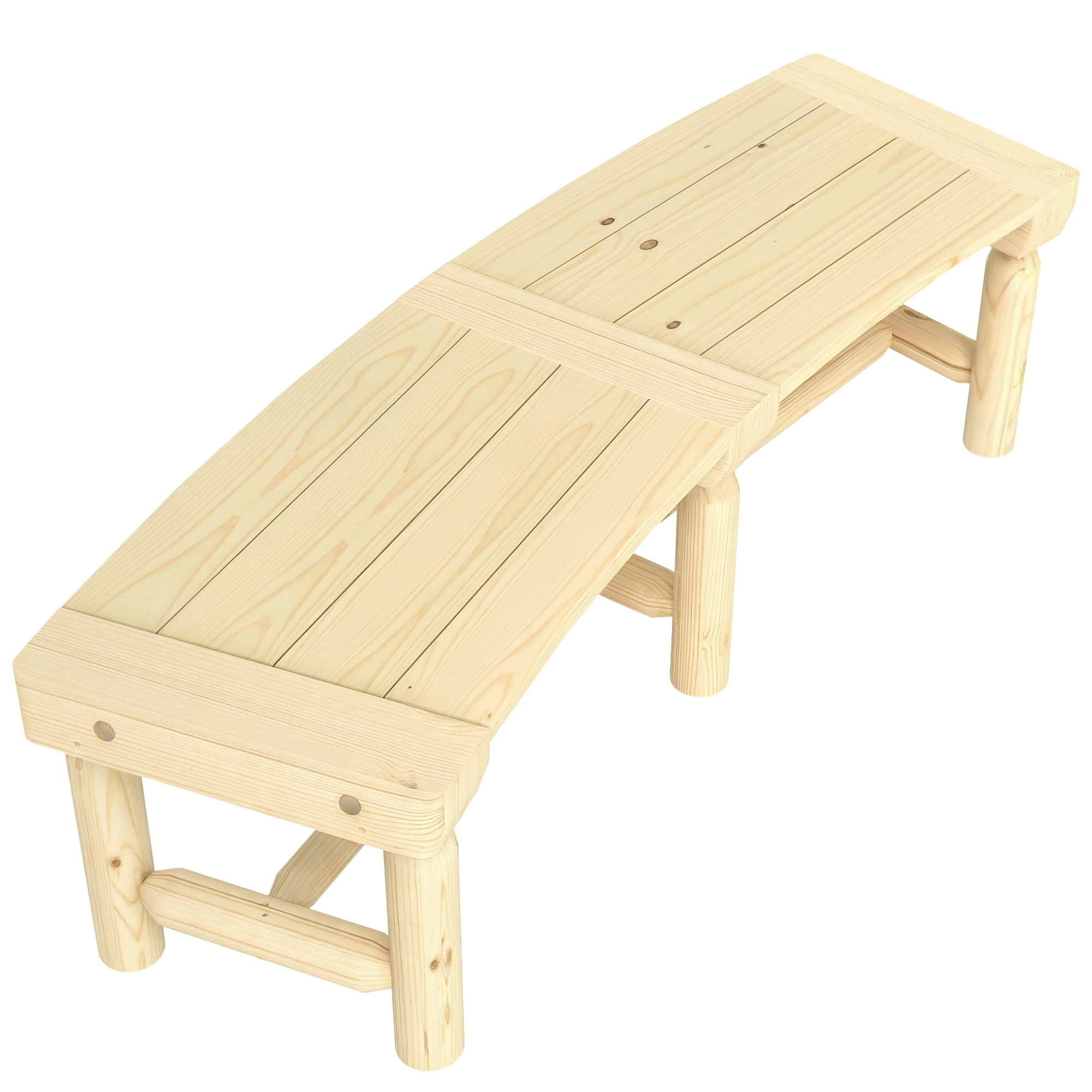 Wooden Garden Bench, Semicircular Round Outdoor Tree Bench, Wrap Around Park Bench for Yard, Patio, Deck, Lawn, Natural (Drop Shipping Only, Not for Amazon)