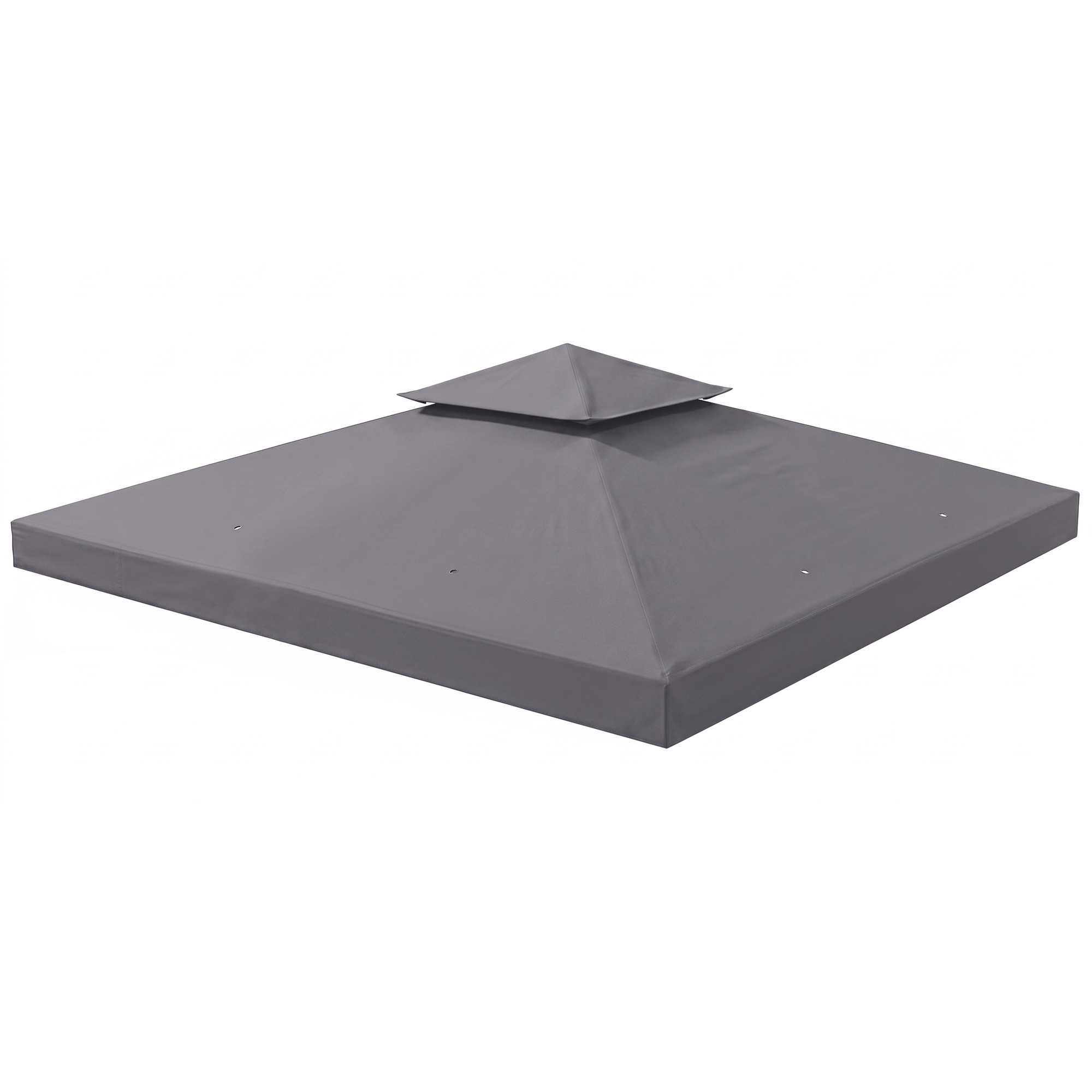 3(m) Gazebo Top Cover Double Tier Canopy Replacement Pavilion Roof Deep Grey (Drop Shipping Only, Not for Amazon)