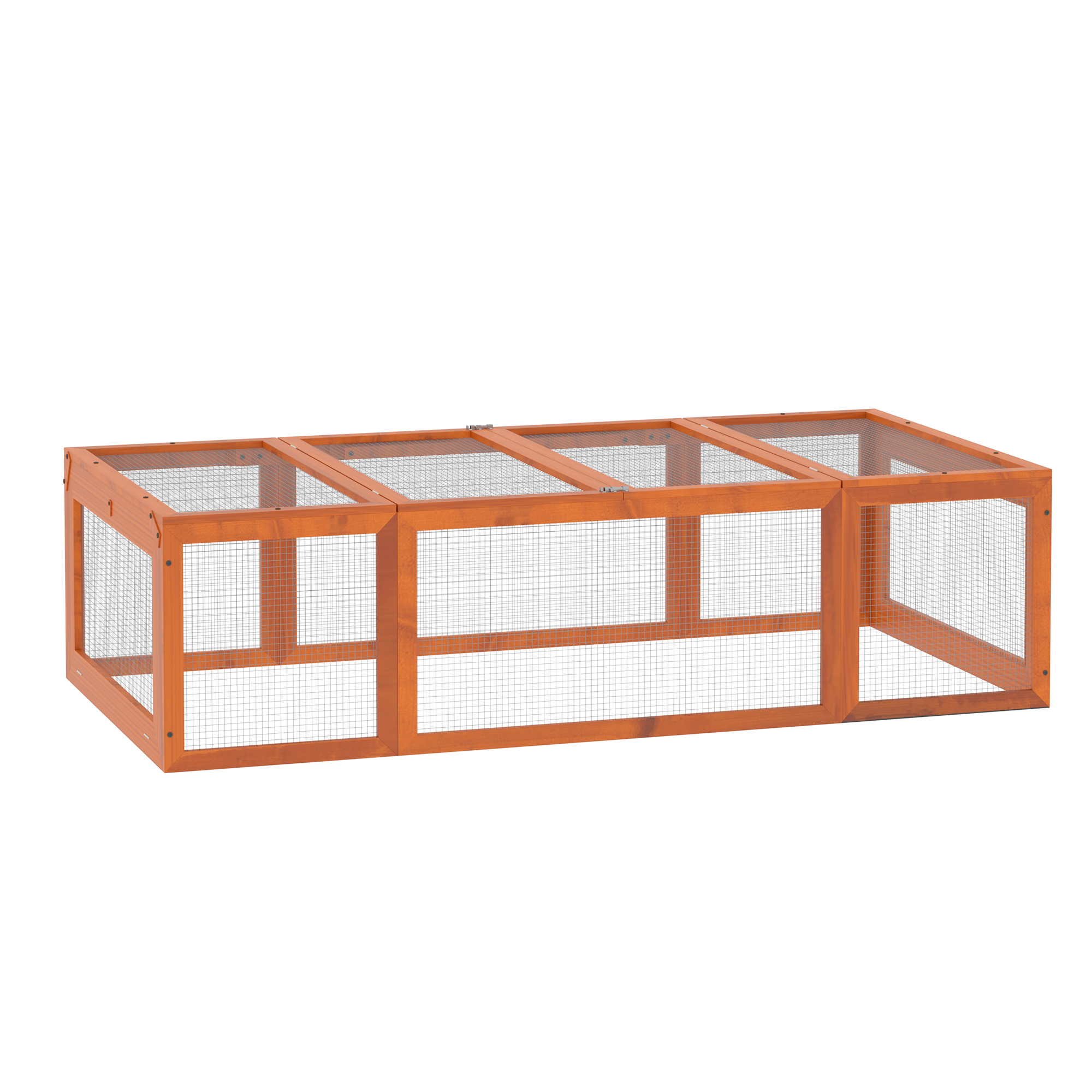 Large Wooden Rabbit Hutch Small Animal Habitat Enclosure Outdoor Run and Lockable Doors - Natural (Drop Shipping Only, Not for Amazon)