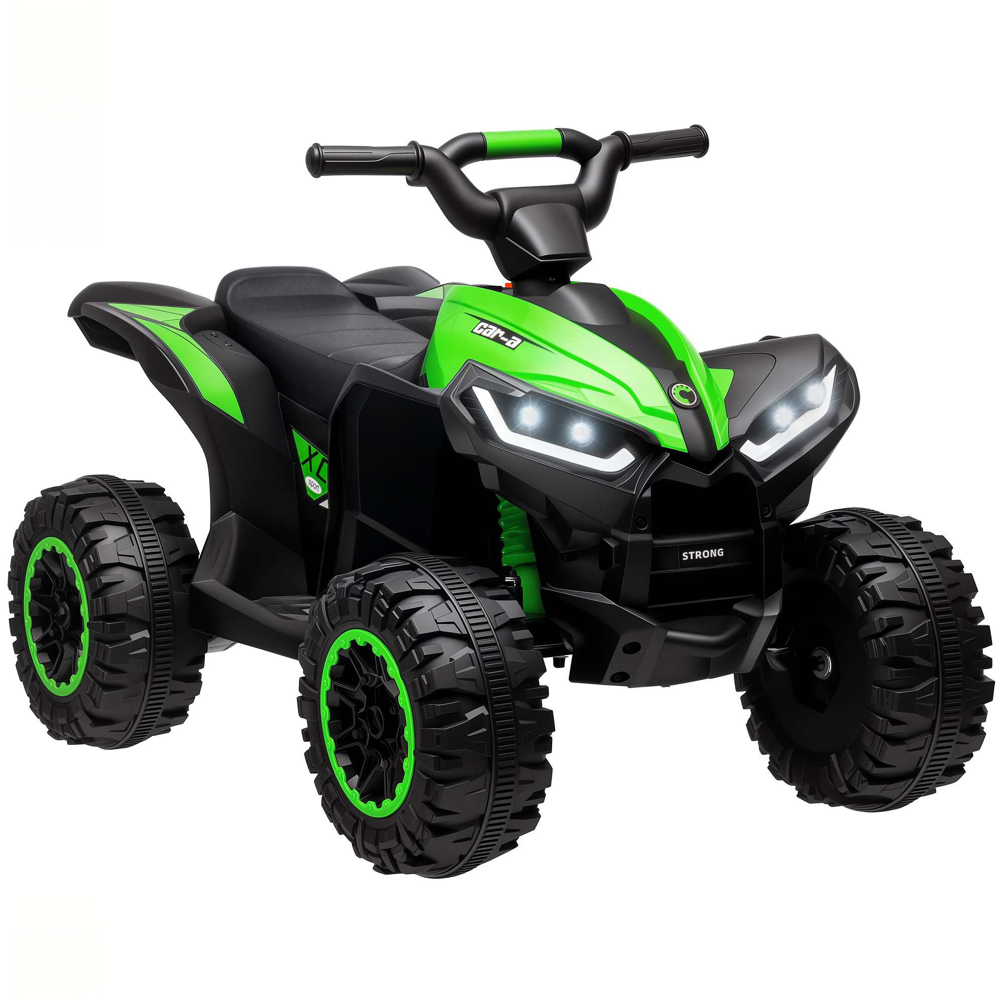 Kids ATV 4 Wheeler, 12V Kids Ride On Toy with Dual Motors, High & Low Speed, Music, Headlights, Up to 3.7 MPH, Yellow (Drop Shipping Only, Not for Amazon)