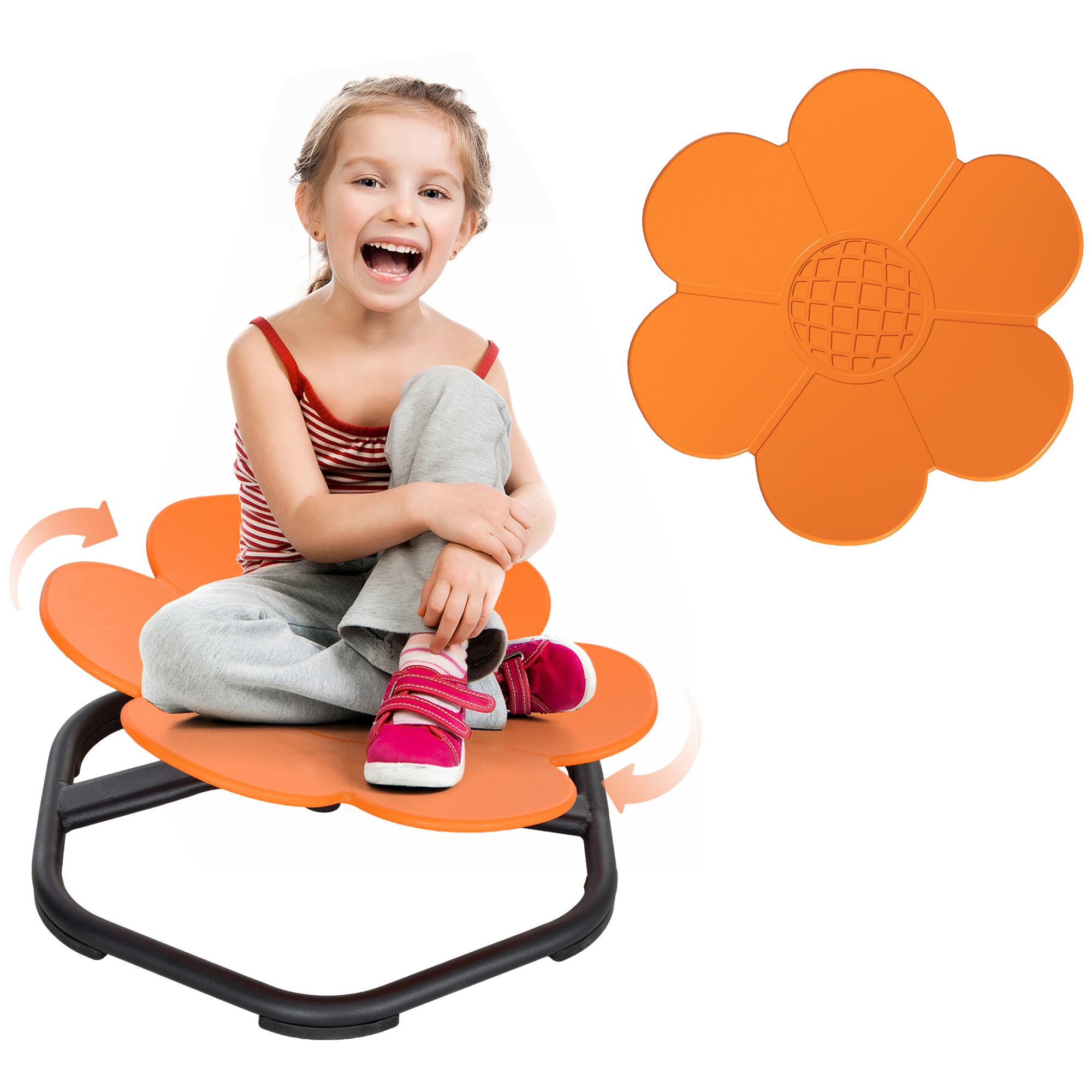 Sensory Spinning Chair for Kids, for Coordination, Balance, Orange (Drop Shipping Only, Not for Amazon)