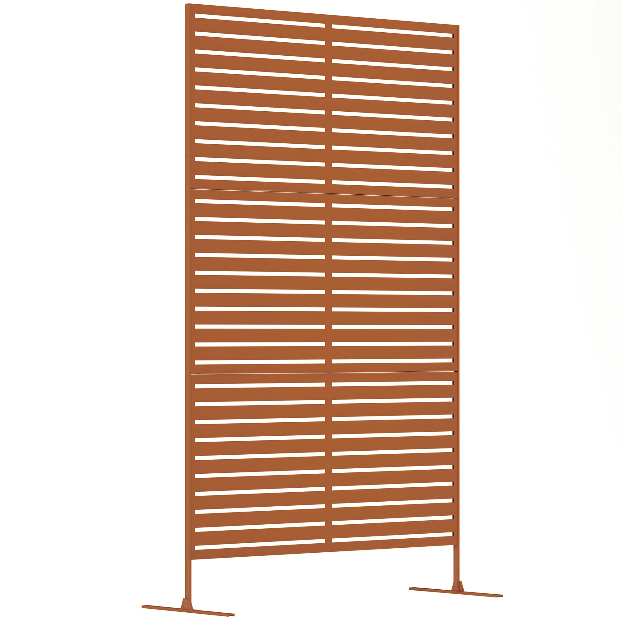 Decorative Privacy Fence Screen, Metal Outdoor Privacy Screen Climbing Plant Trellis with Stand, 78