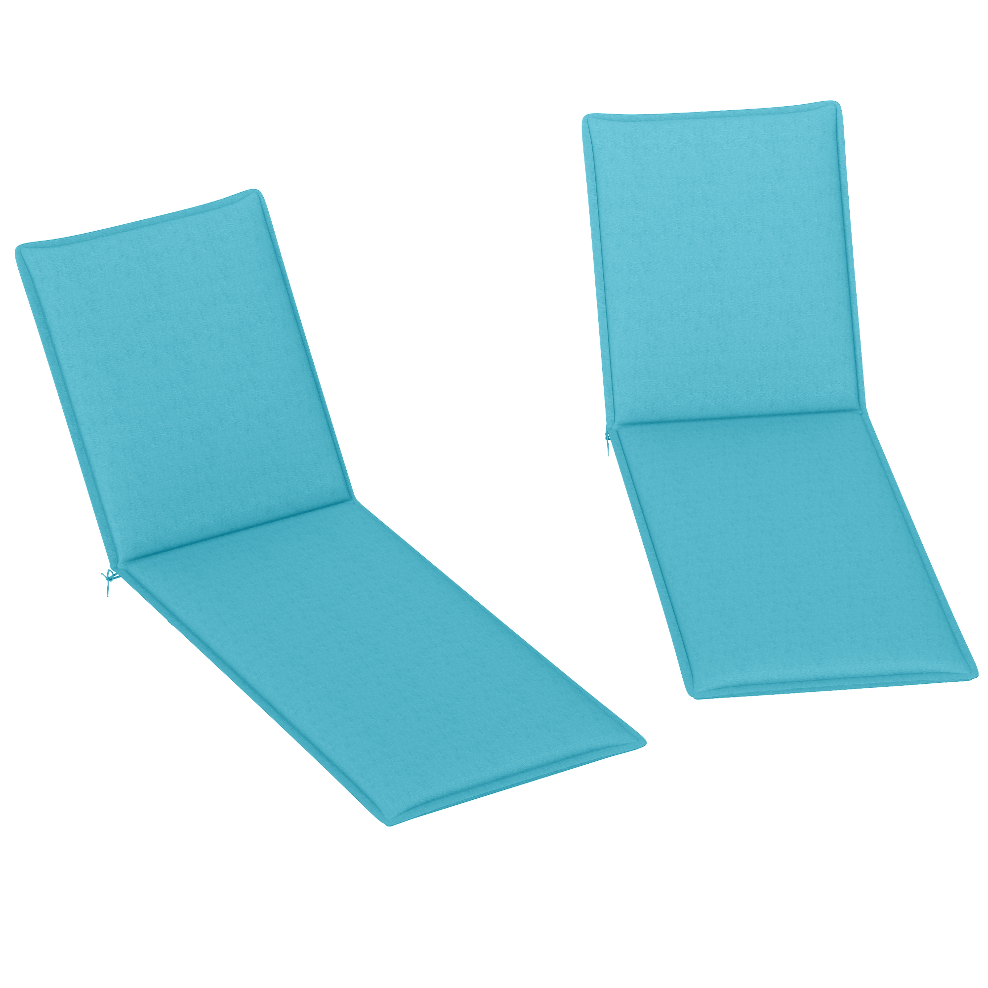 Foldable Chaise Lounge Cushion Set of 2, Outdoor Lounge Chair Cushion Set, UPF50+ 200gsm Fabric, 48