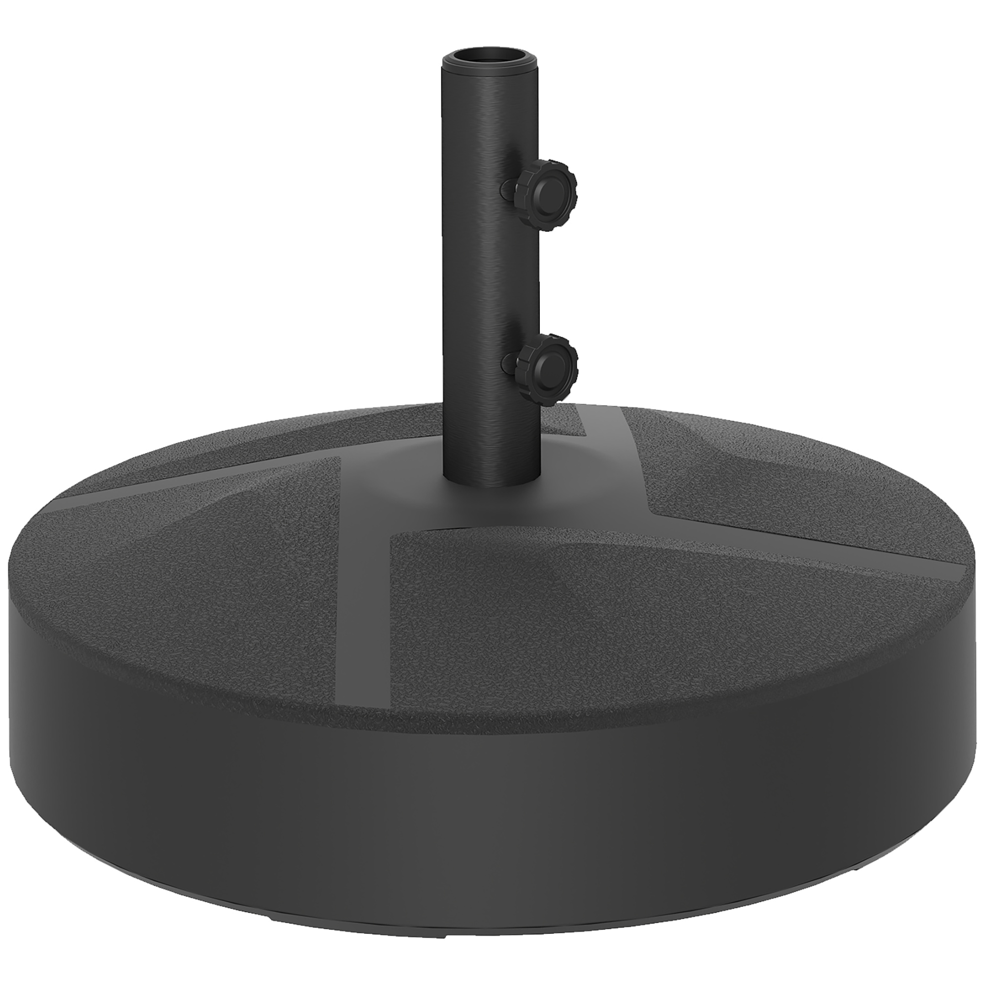 Patio Umbrella Base Holder, Heavy Duty Outdoor Umbrella Stand Base, Filled Up to 66lbs with Stand or 55lbs with Water for Garden, Poolside, Black (Drop Shipping Only, Not for Amazon)