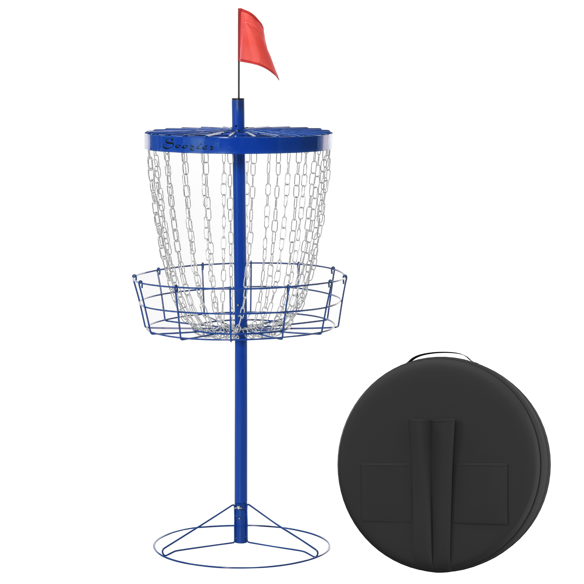 Portable Disc Golf Basket Target with 24-Chain, Travel Bag, Dark Blue (Drop Shipping Only, Not for Amazon)