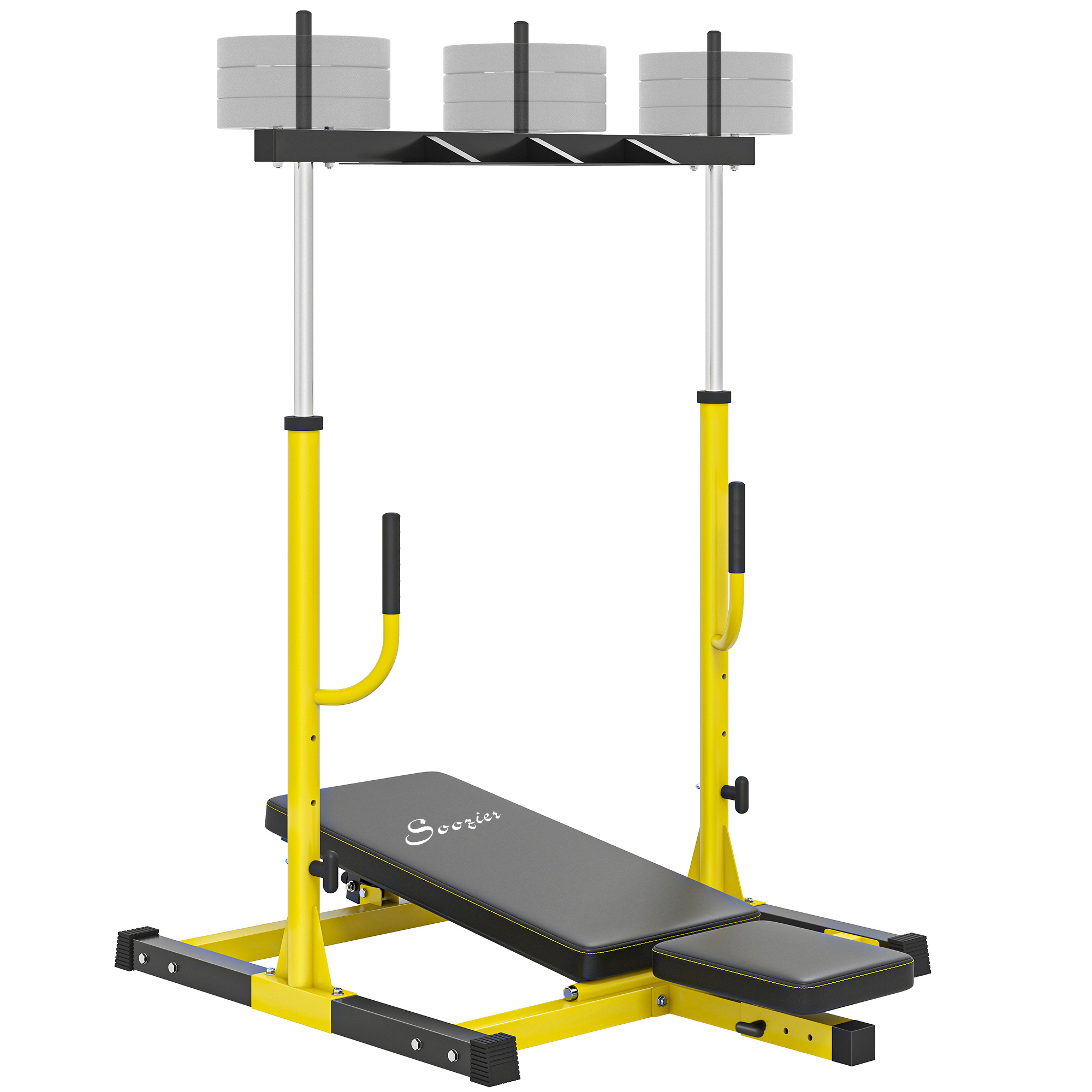 Vertical Leg Press Machine with Adjustable Leg, Back and Head Positions, 1