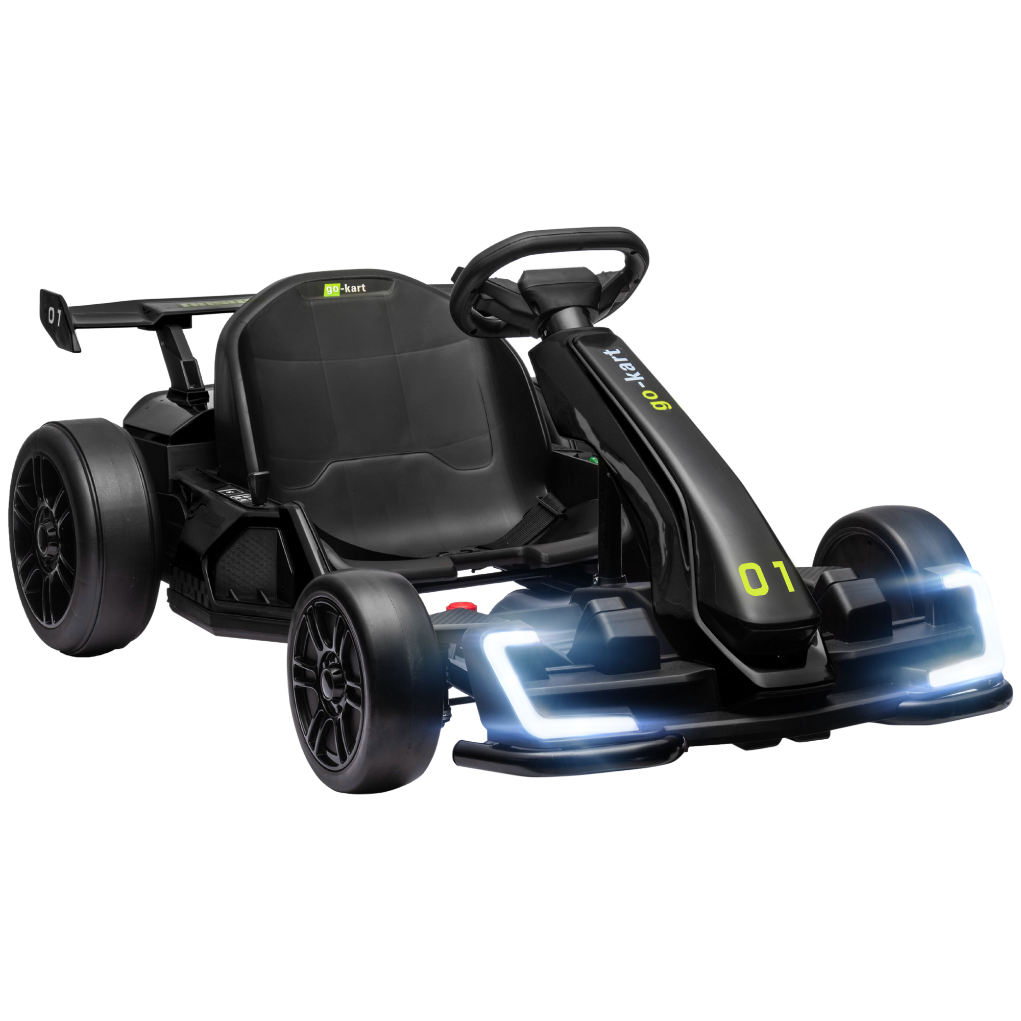 24V 7.5 MPH Electric Go Kart with Adjustable Seat, Slow Start, Green (Drop Shipping Only, Not for Amazon)