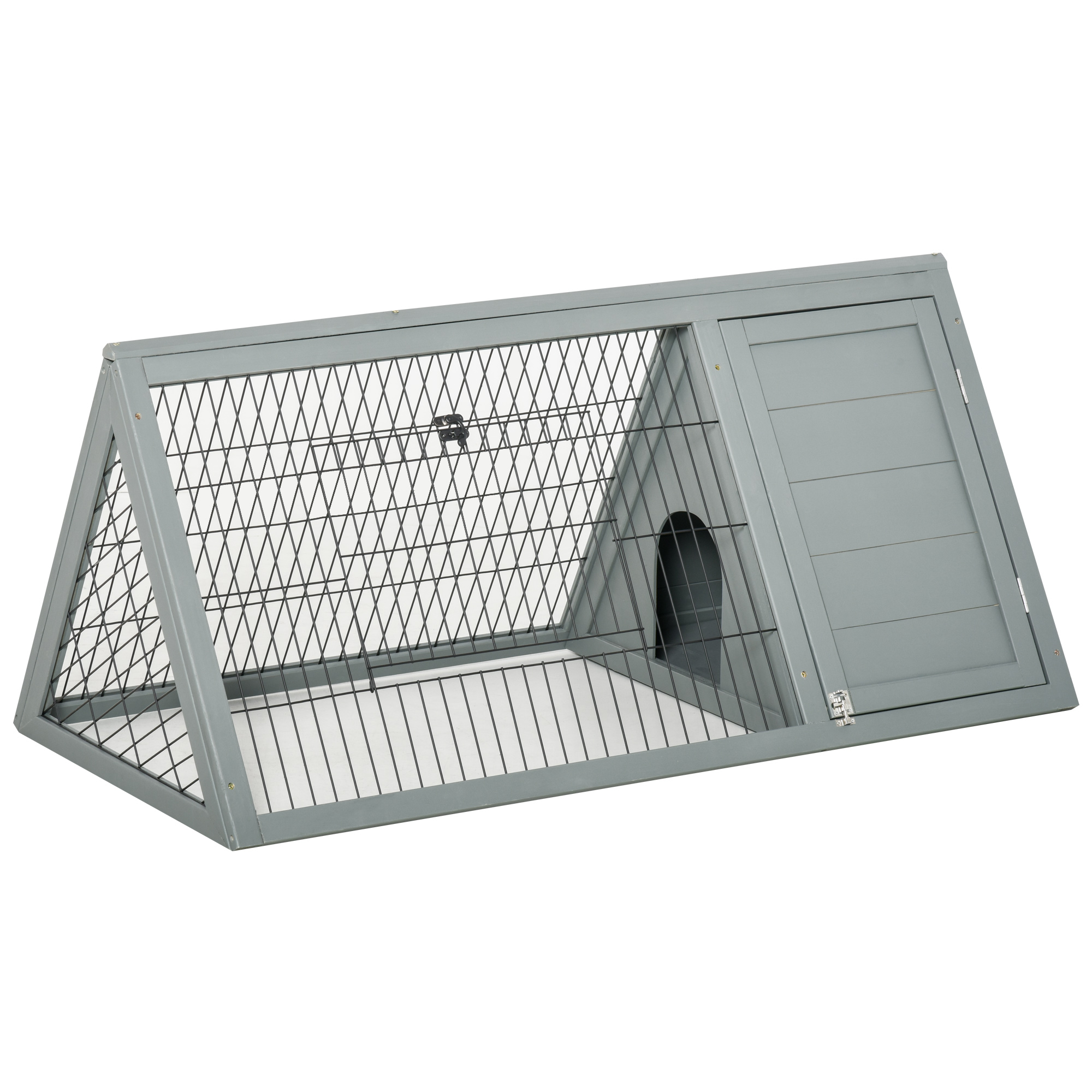 Rabbit Hutch Outdoor, Wooden Chicken Coop with Run, Outdoor Small Animal Cage for Rabbit, Small Duck and Chicken, for Garden, Backyard, Farms, 46