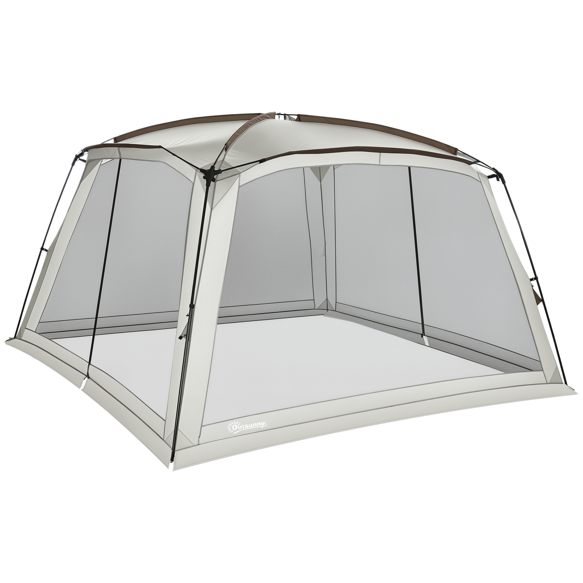 12' x 12' Screen House, UV50+ Screen Tent with 2 Doors & Carry Bag for Outdoor Camping Activities, Easy Setup, White (Drop Shipping Only, Not for Amazon)