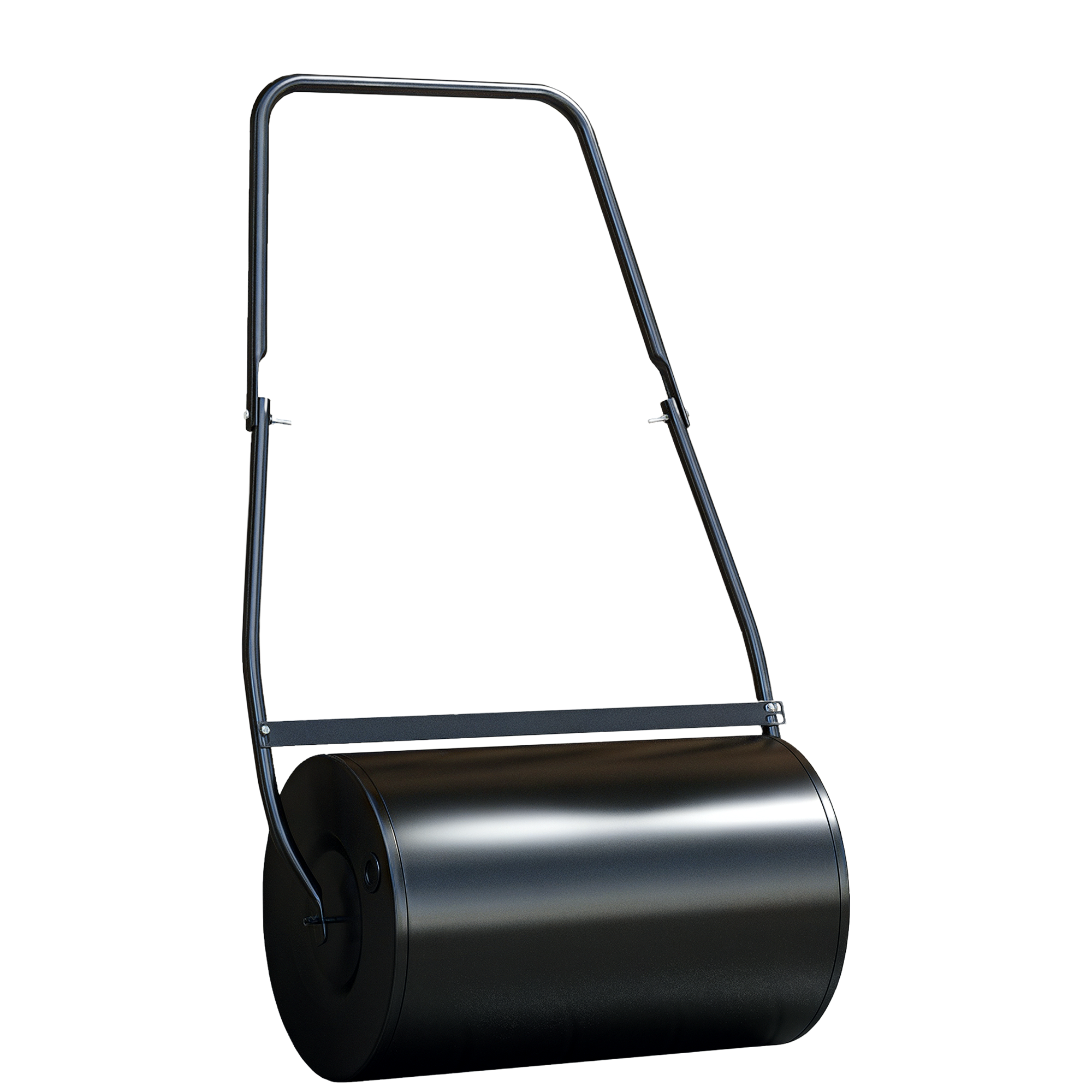 38L Garden Lawn Roller, Water Sand Filled Outdoor Grass Roller, Heavy Duty Metal Lawn Push Rolling Tool Aerator for Grass Seeding, Soil Levelling, Black (Drop Shipping Only, Not for Amazon)