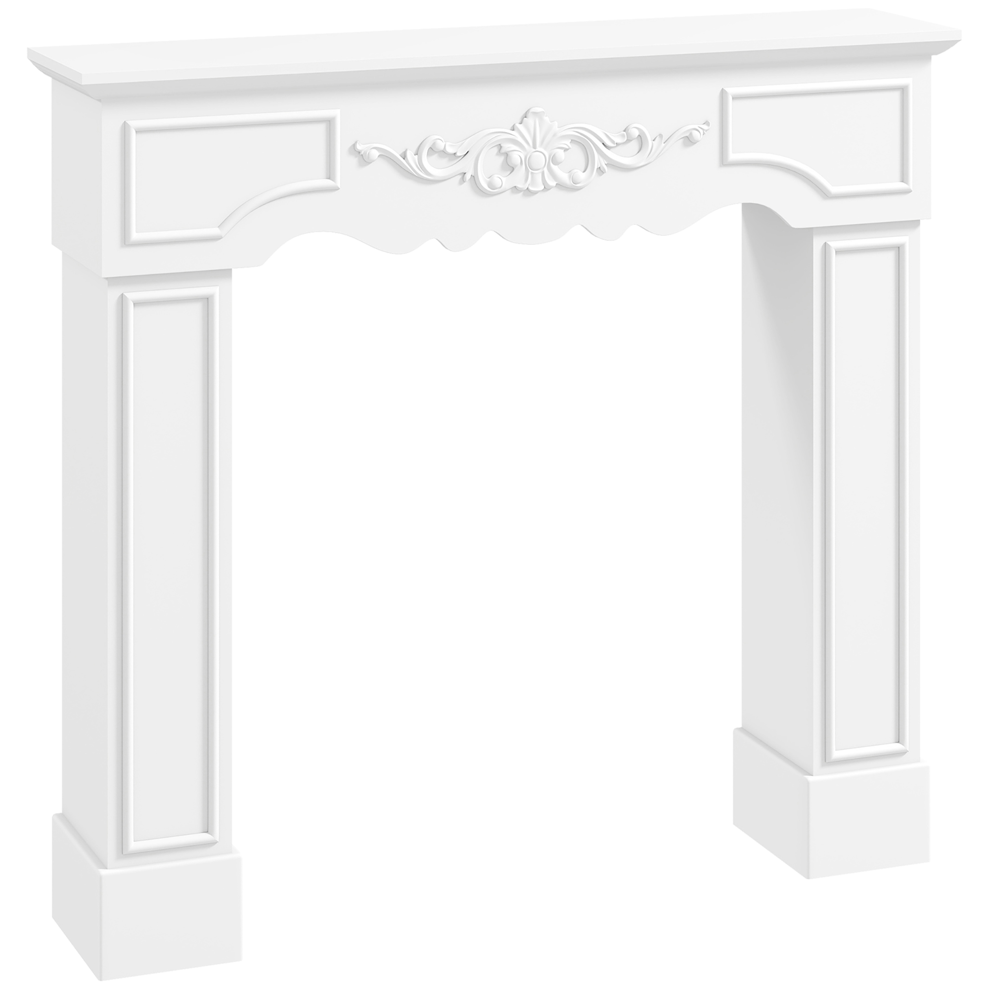 Baroque Fireplace Mantel, Freestanding Fireplace Surround with Leg for Electric Fireplaces, 43.3