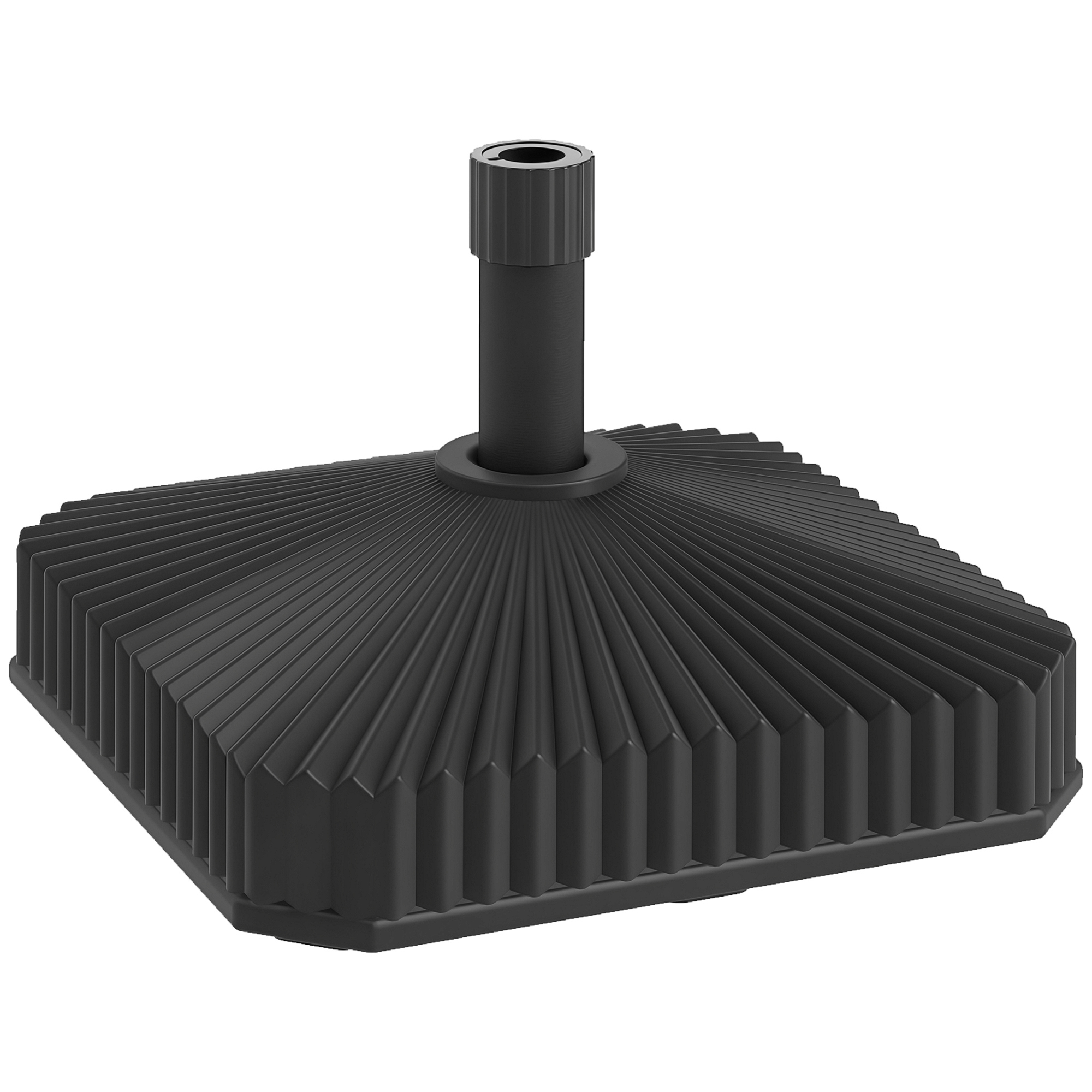 Patio Umbrella Stand, Heavy Duty Outdoor Parasol Base, Sand/Water Filled, Black (Drop Shipping Only, Not for Amazon)