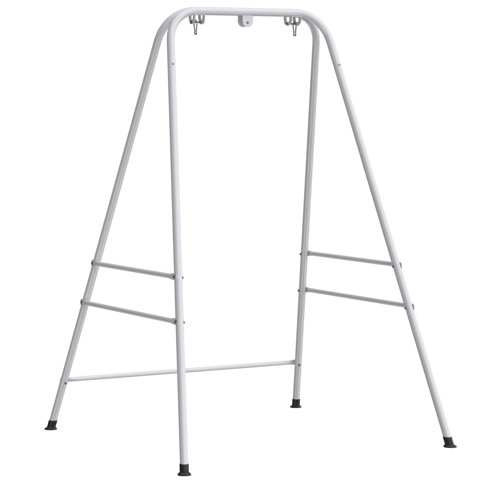 Hammock Chair Stand Indoor and Outdoor Use with Anti-Slip Foot Pads, 2 Carabiners, Gray (Drop Shipping Only, Not for Amazon)