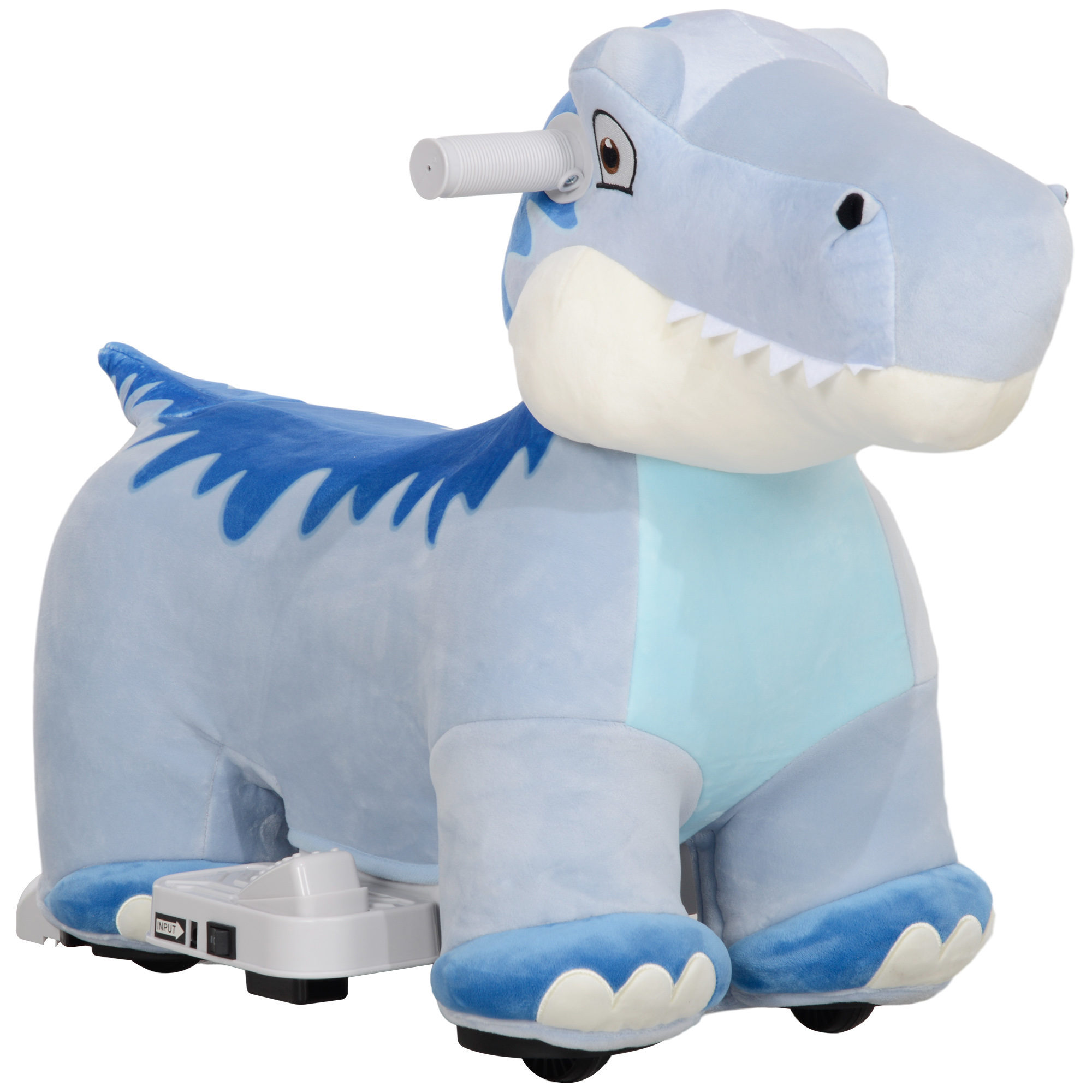 6V Kids Electric Ride on Animal Tyrannosaurus with Music Forward for Aged 18-36 Months, Blue (Drop Shipping Only, Not for Amazon)