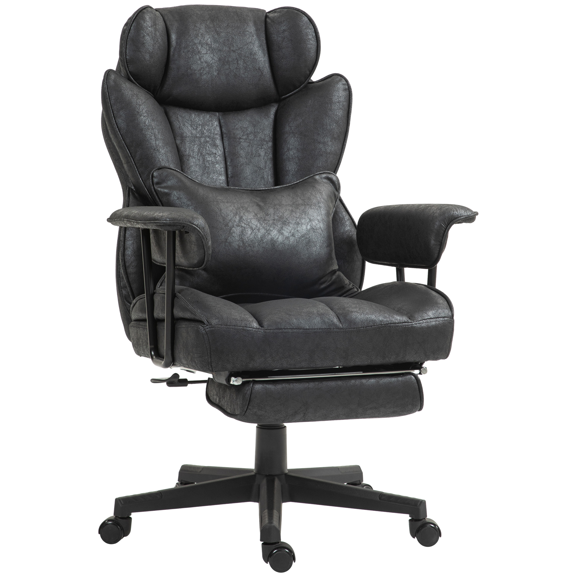 396lbs. Big and Tall Office Chair, Executive Office Chair with Footrest, Lumbar Support, and Reclining Function, Black (Drop Shipping Only, Not for Amazon)