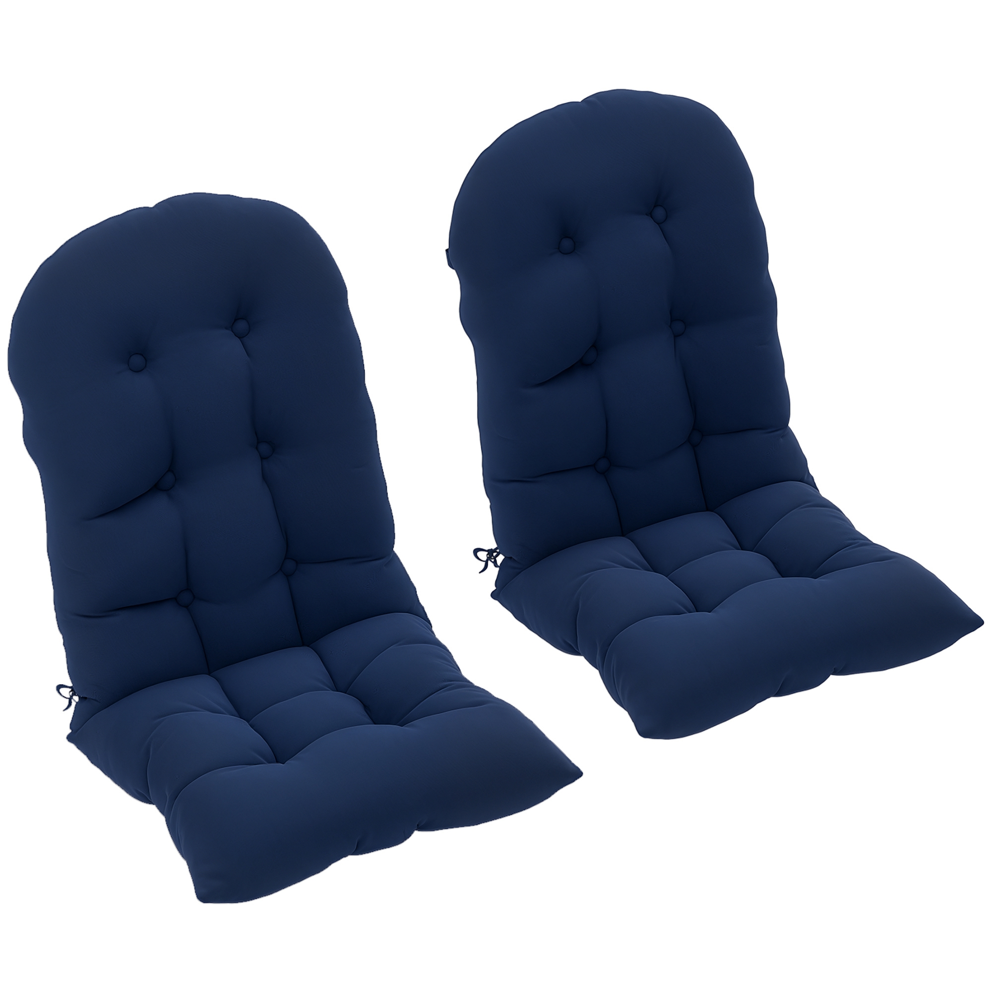 Adirondack Chair Cushions Set of 2, Tufted High Back Patio Non-Slip Cushions for Adirondack Chairs, Navy Blue (Drop Shipping Only, Not for Amazon)