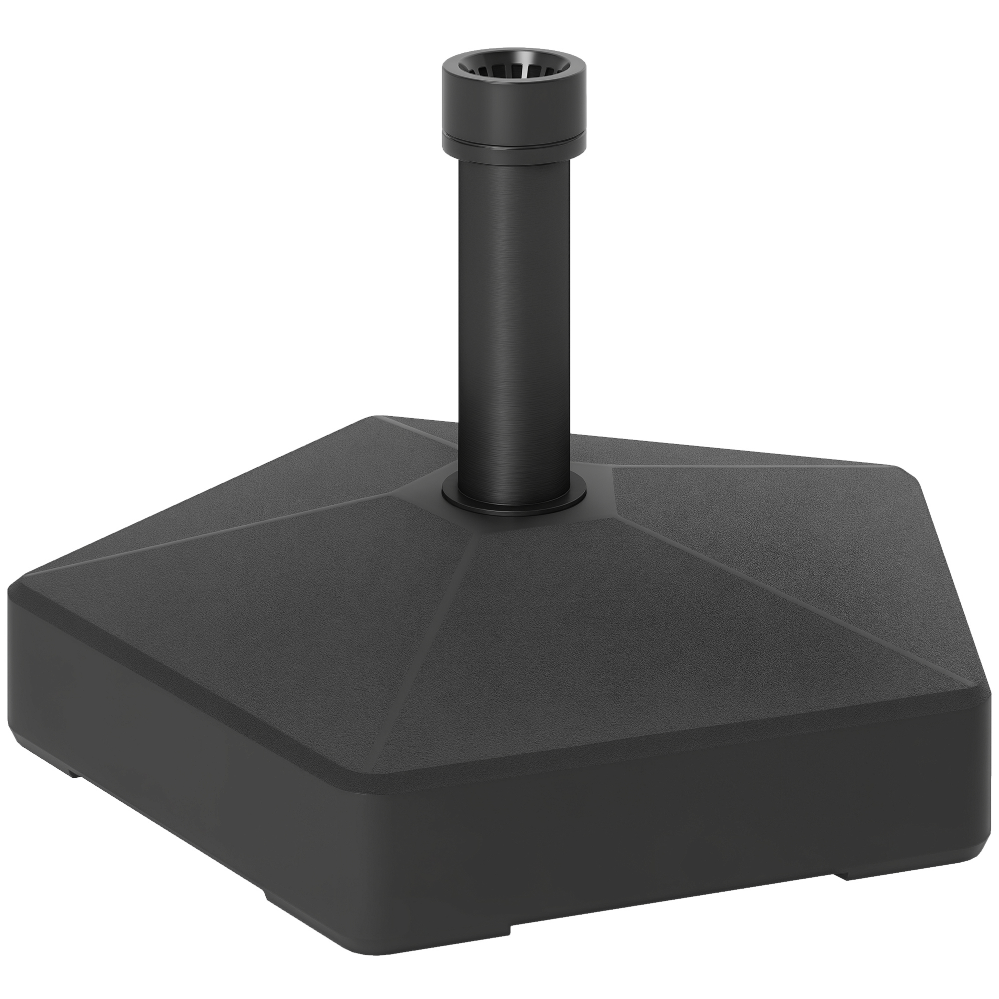 Patio Umbrella Base Holder, Heavy Duty Outdoor Umbrella Stand Base, Filled Up to 42lbs with Sand or 33lbs with Water for Garden, Poolside, Black (Drop Shipping Only, Not for Amazon)