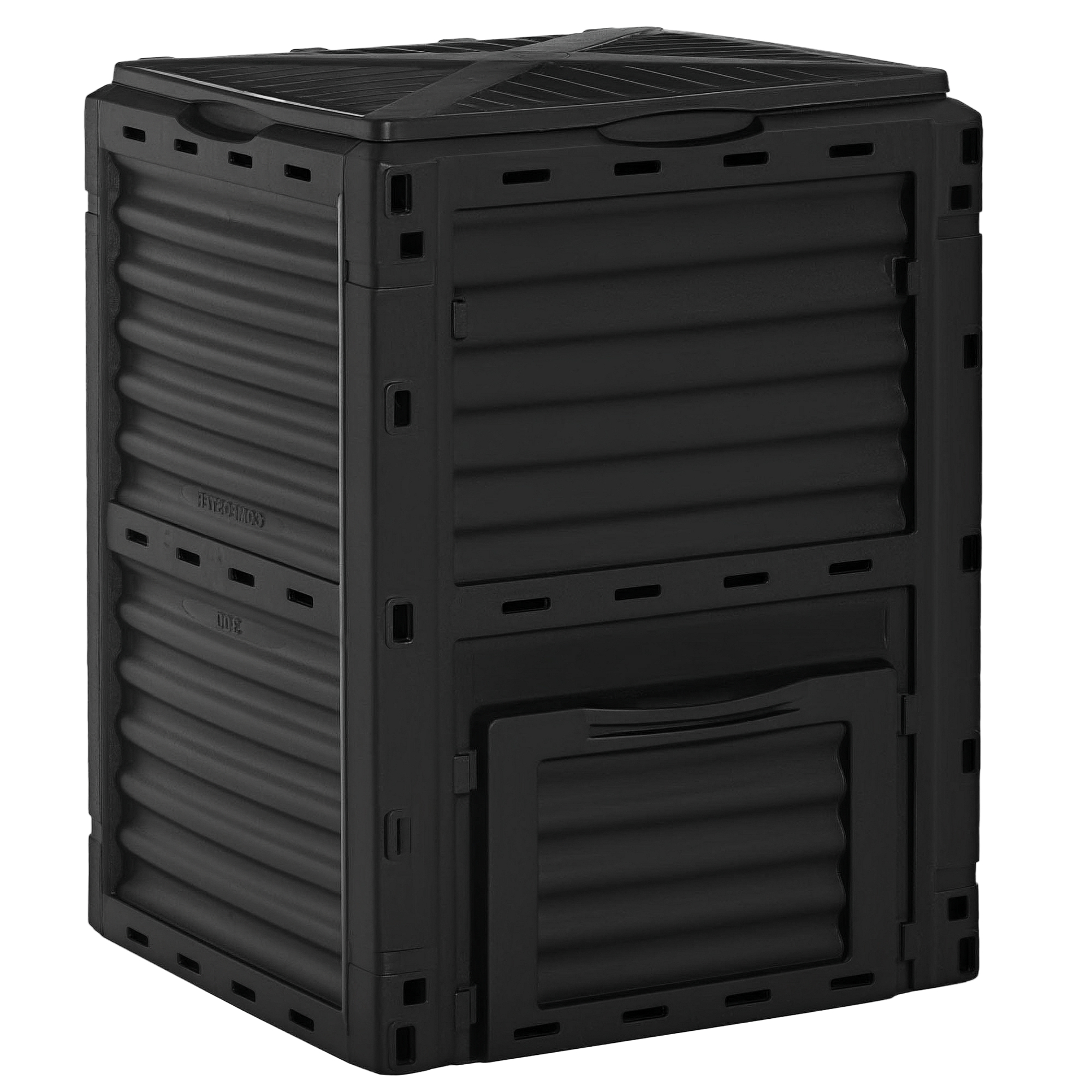 Garden Compost Bin 80 Gallon Outdoor Large Capacity Composter Fast Create Fertile Soil Aerating Box, Green (Drop Shipping Only, Not for Amazon)