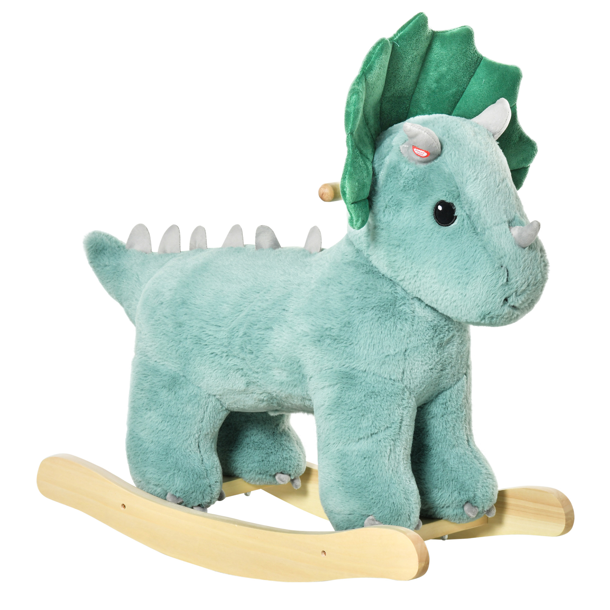 Plush Ride-On Rocking Dinosaur, with Sound - Green (Drop Shipping Only, Not for Amazon)