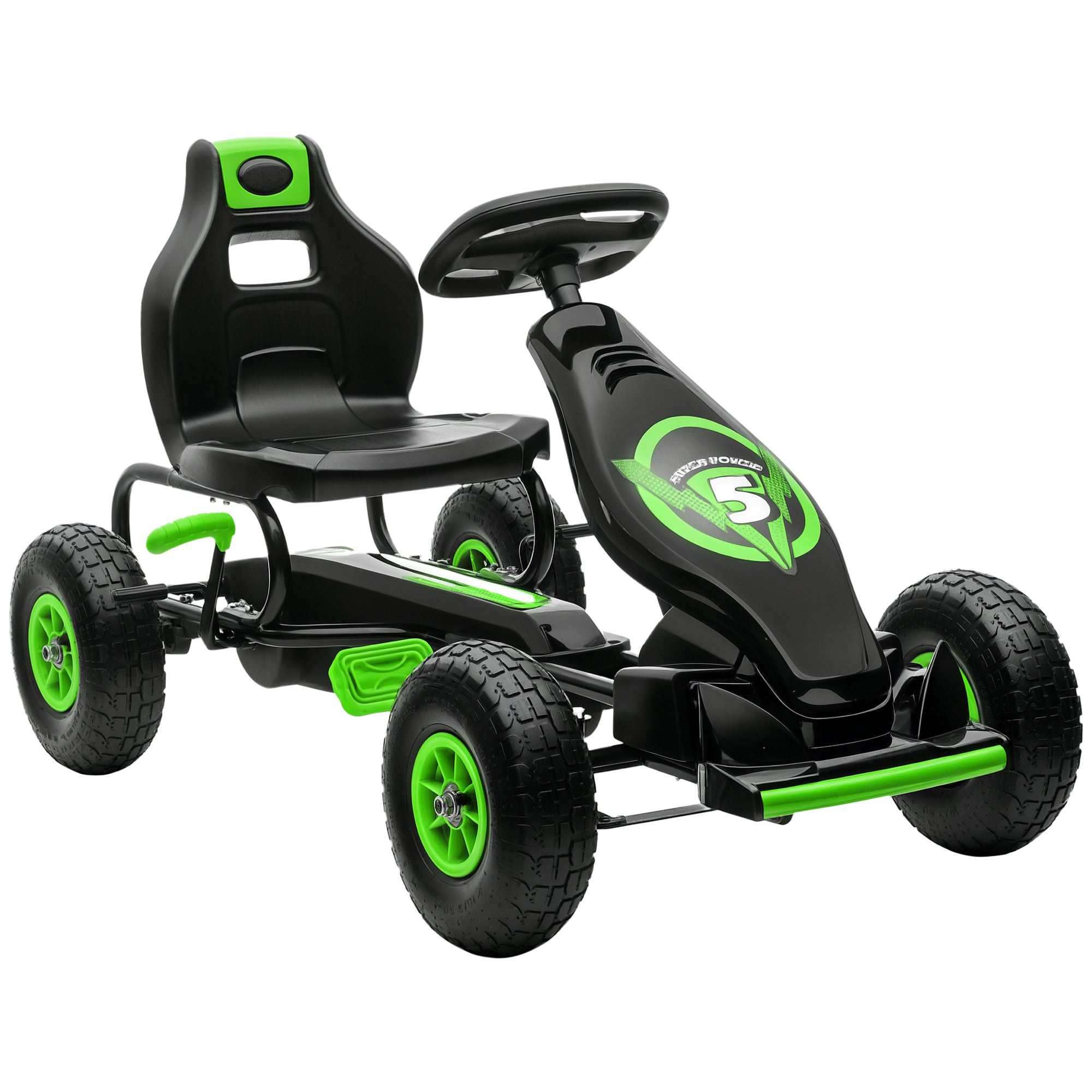 Kids Pedal Go Kart, with Adjustable Seat, Inflatable Tyres - Blue (Drop Shipping Only, Not for Amazon)