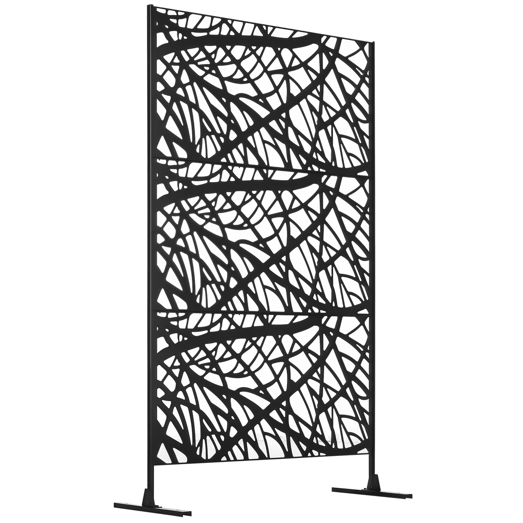 Decorative Outdoor Privacy Screen, See-Through Outdoor Divider/Separator with Twisted Branch Motif for Fun Shadows or Climbing Plant Trellis, Fence Panel for Garden Walkway, Backyard, 6.5FT (Drop Shipping Only, Not for Amazon)