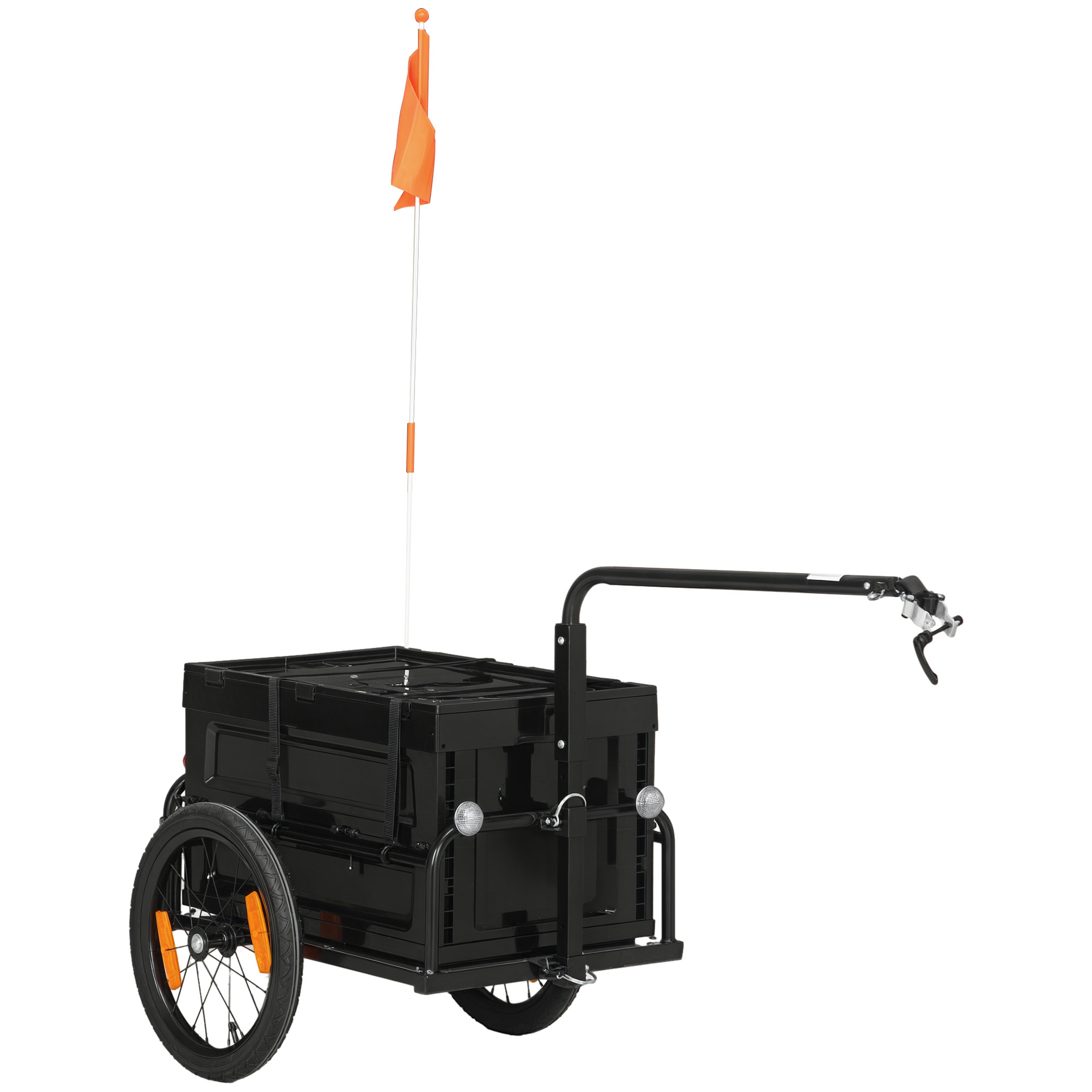 Trailer for Bike, Bicycle Cargo Trailer with Removable Storage Box, No Bottom (Drop Shipping Only, Not for Amazon)