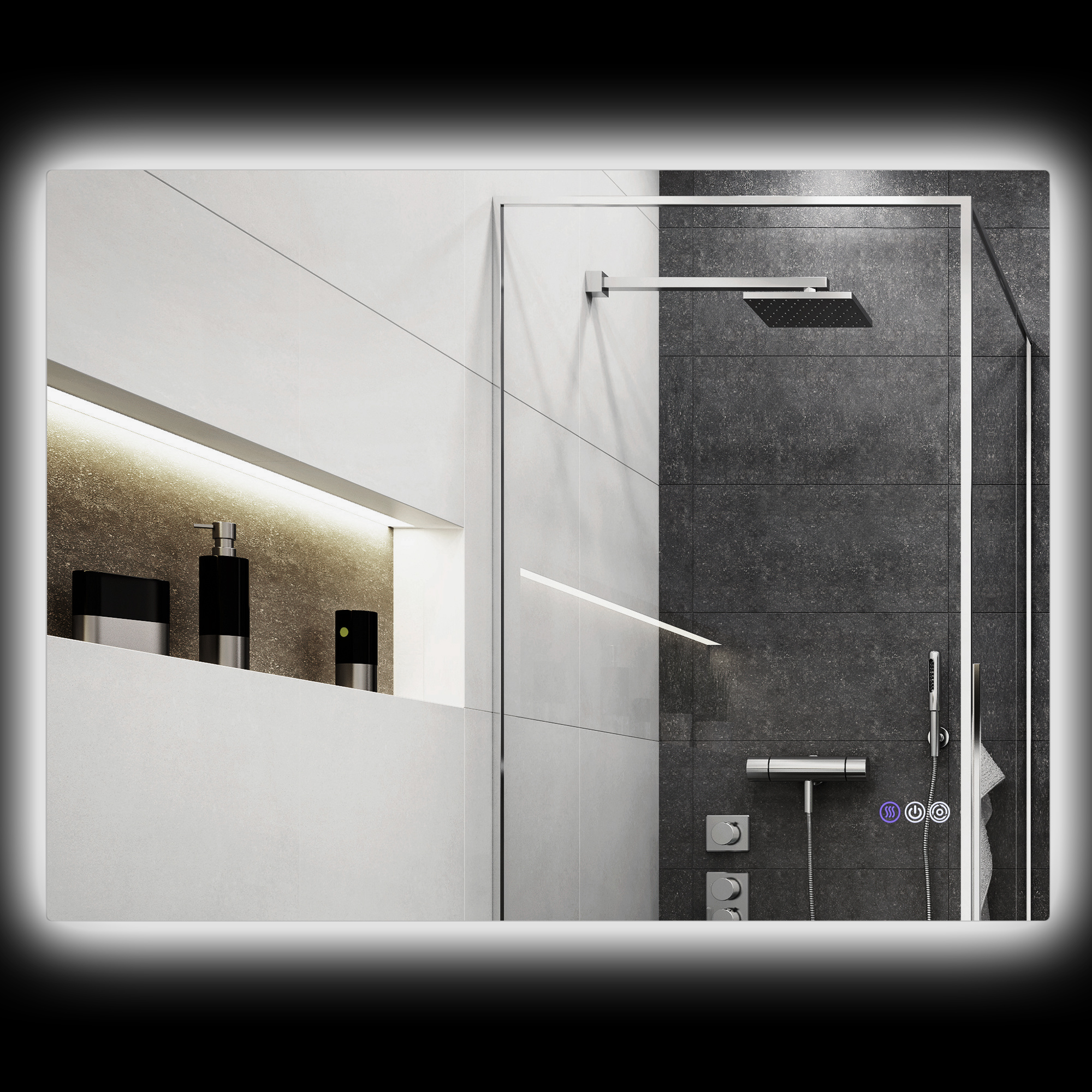 Dimmable Bathroom Mirror with Lights, 37