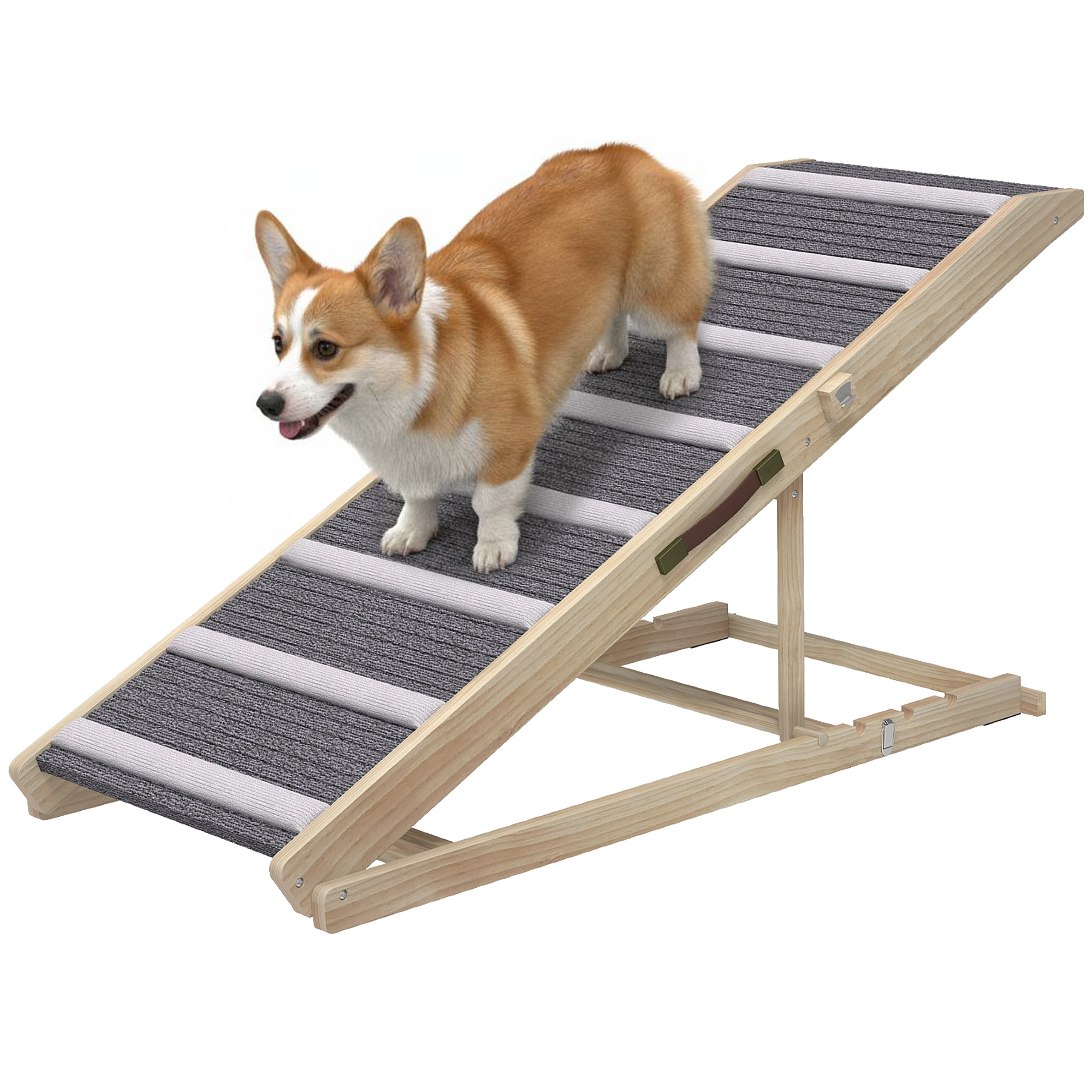 Dog Ramp for Couch, Foldable Pet Ramp for Small to Large Dog, 4 Adjustable Height from 16