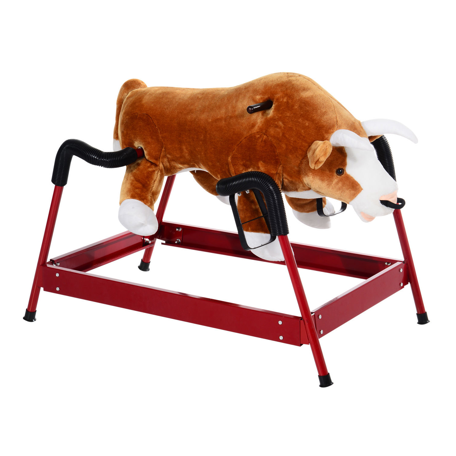 Kids Spring Rocking Horse Rodeo Bull Style with Realistic Sounds for Children over 3 Years Old (Drop Shipping Only, Not for Amazon)