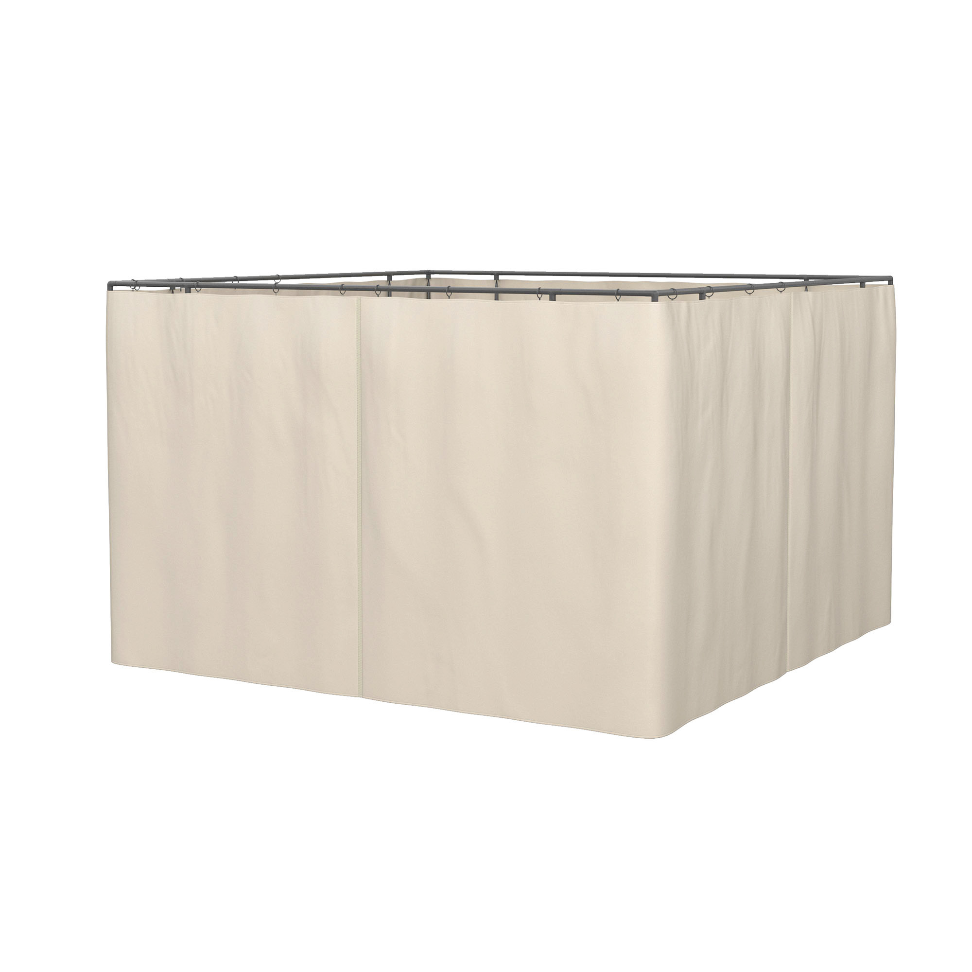 9.84' x 11.8' Gazebo Sidewall Set with Hooks/C-Rings, Beige (Drop Shipping Only, Not for Amazon)