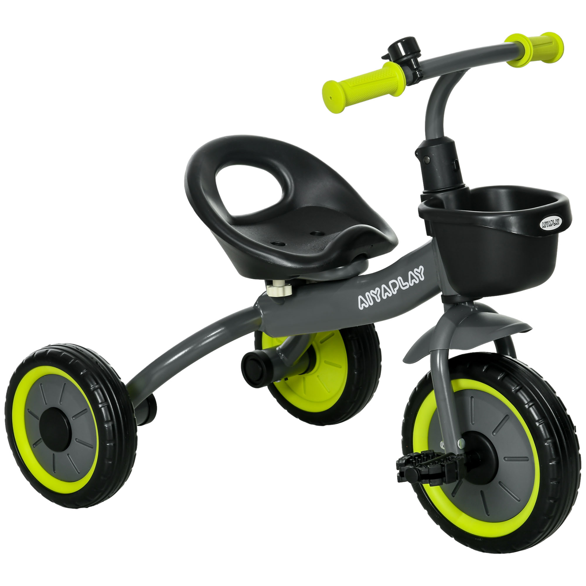 Kids Trike, Tricycle, with Adjustable Seat, Basket, Bell, for Ages 2-5 Years - White (Drop Shipping Only, Not for Amazon)