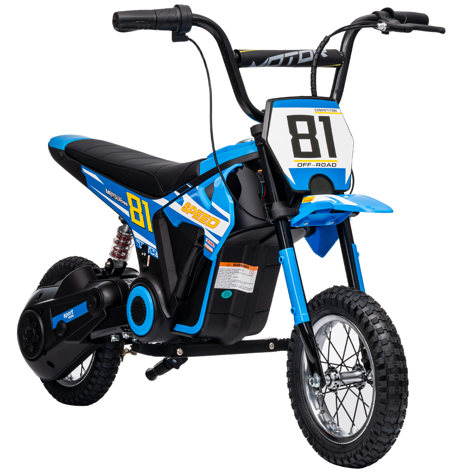 24V Kids Motorcycle, Electric Dirt Bike with 250W Motor, Up to 9.9 MPH, 12