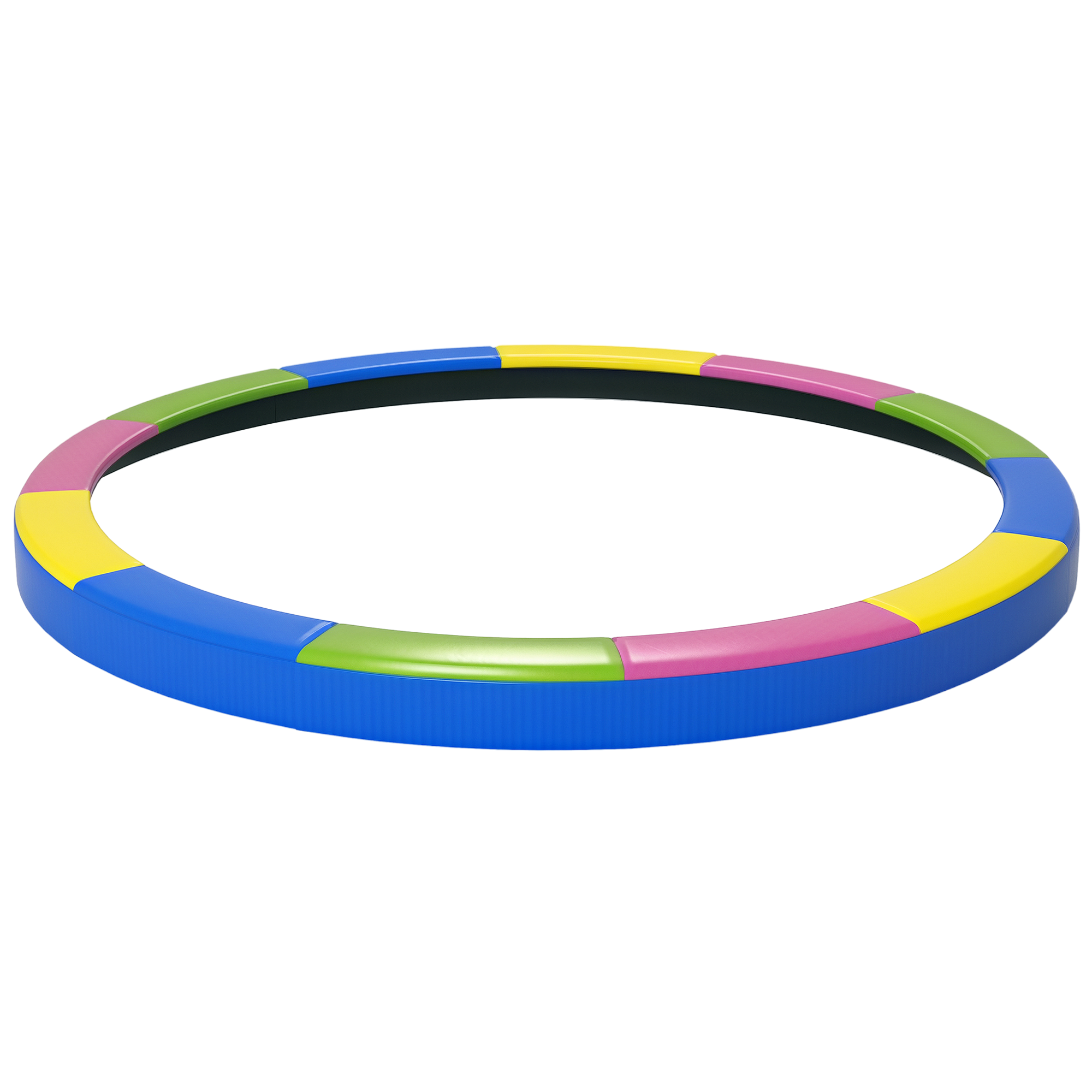 14FT Trampoline Spring Cover, Safety Trampoline Pad Replacement, Waterproof and Tear Resistant, All Weather Trampoline Accessories, No Holes for Pole, Multi Color (Drop Shipping Only, Not for Amazon)