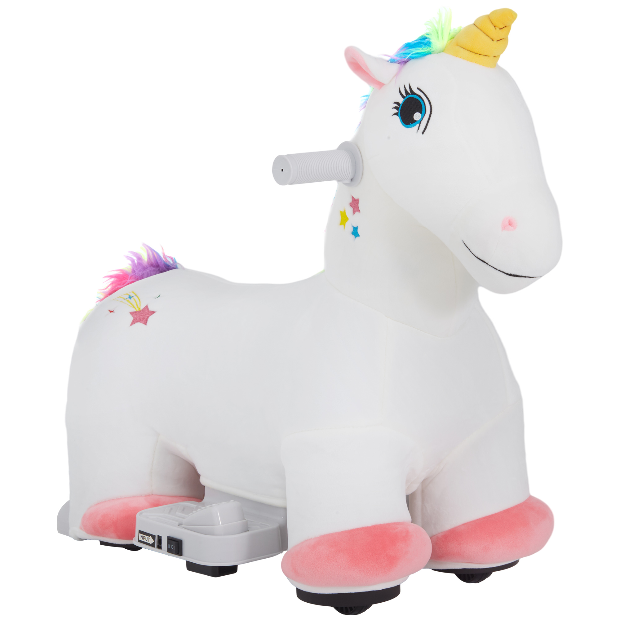 Kids Ride on Unicorn, 6V Battery Powered Electric Ride on Animal Toy w/ Music Forward, Foot Pedal for Aged 18-36 Months (Drop Shipping Only, Not for Amazon)