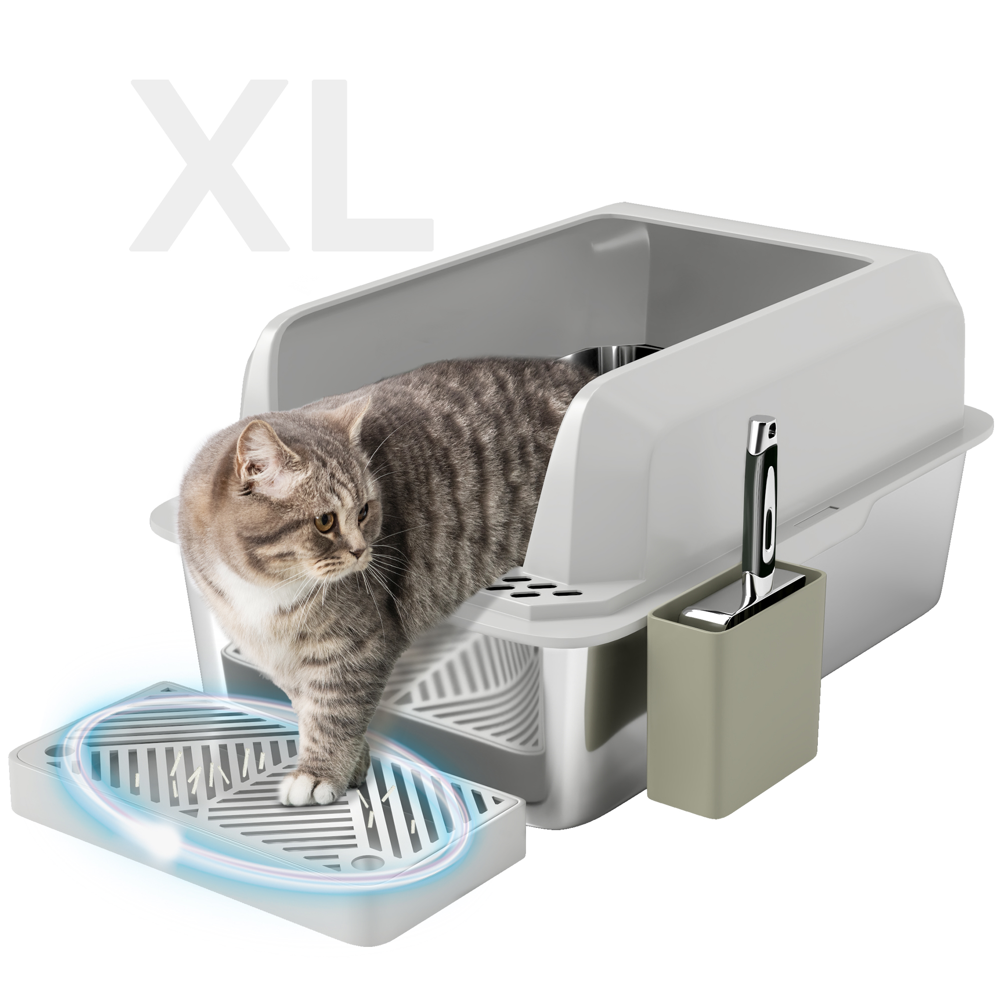 猫砂盆 不锈钢（仅代发，禁售亚马逊）