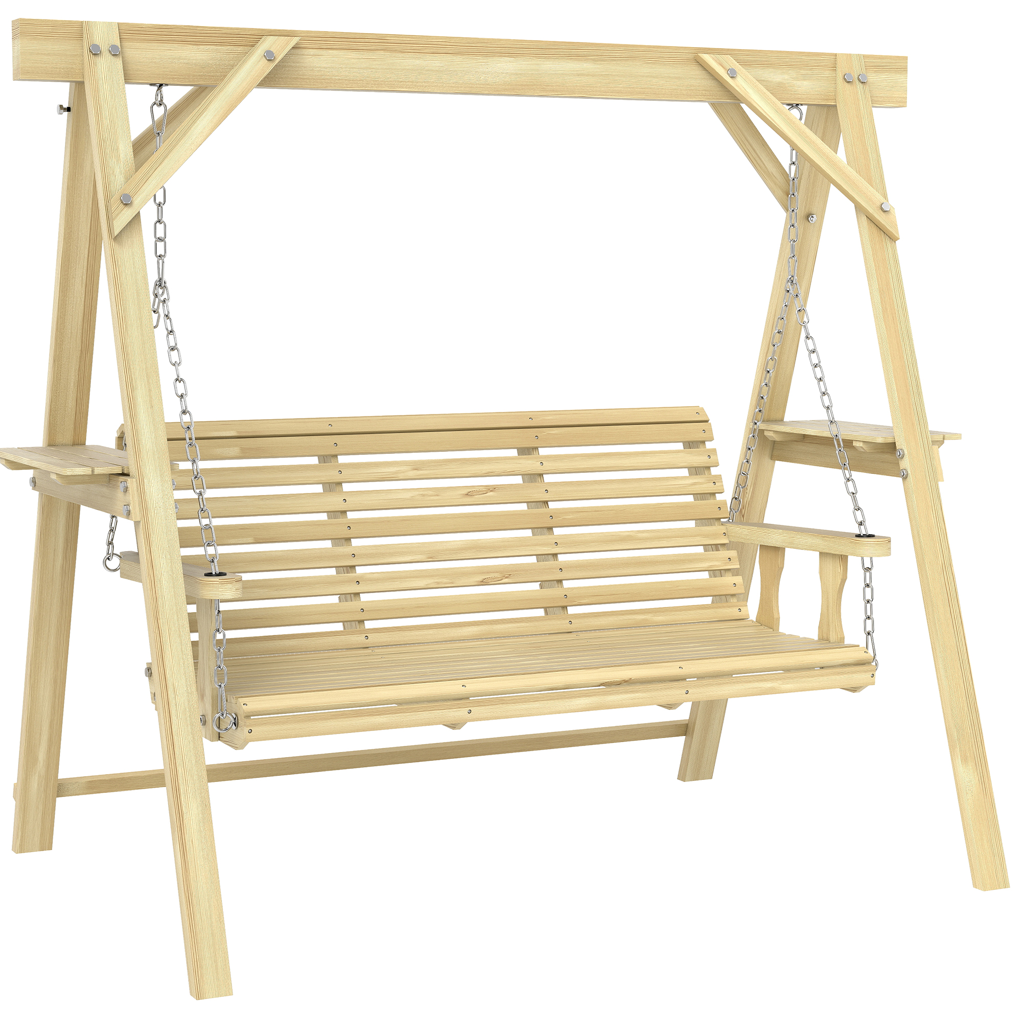 Three-Seater Wooden Swing Bench (Drop Shipping Only, Not for Amazon)