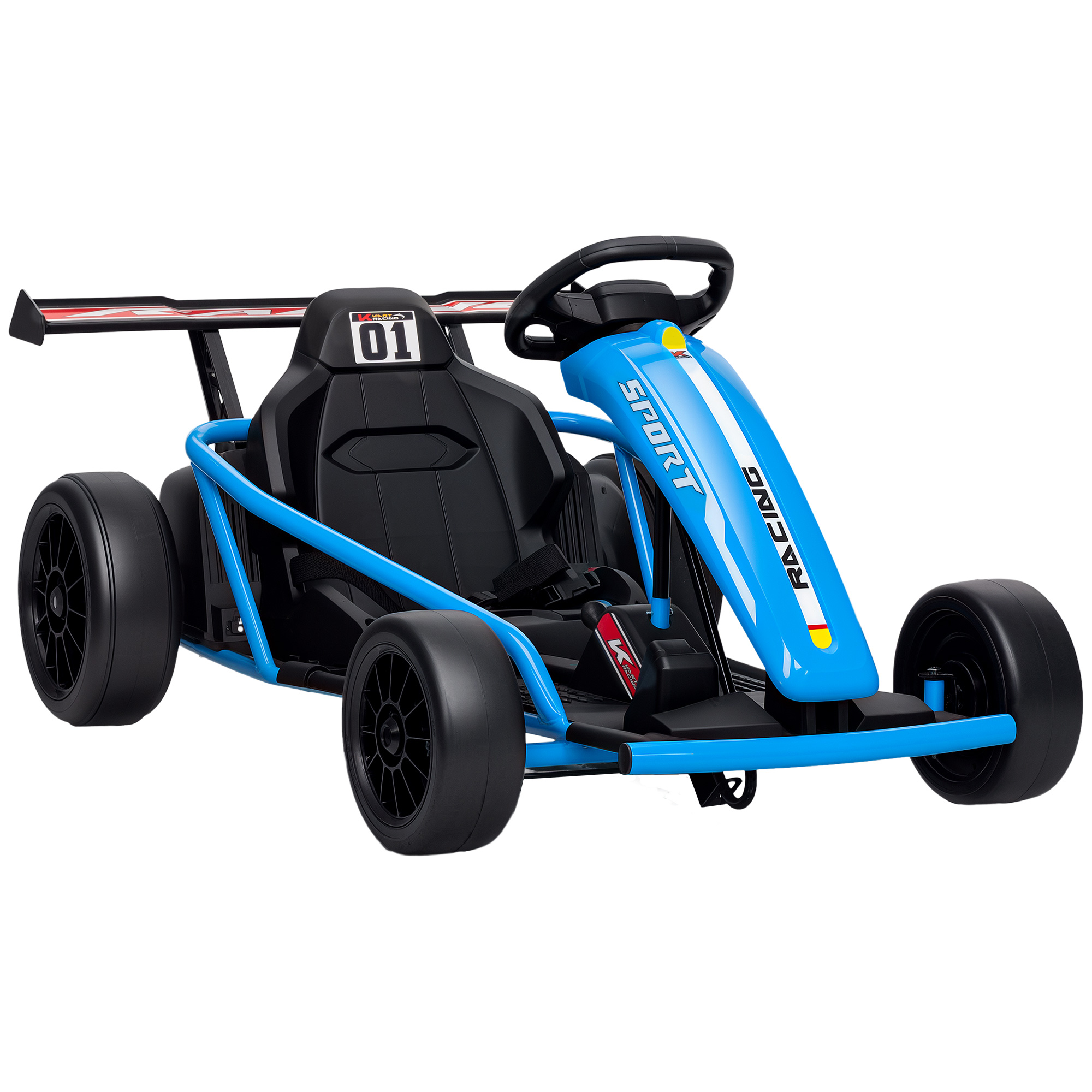Qaba 24V 7AH Kids Electric Go Kart, 8.1 MPH Battery Powered Drift Kart with Dual Motors, Soft Start for 8-12 Years, Pink (Drop Shipping Only, Not for Amazon)