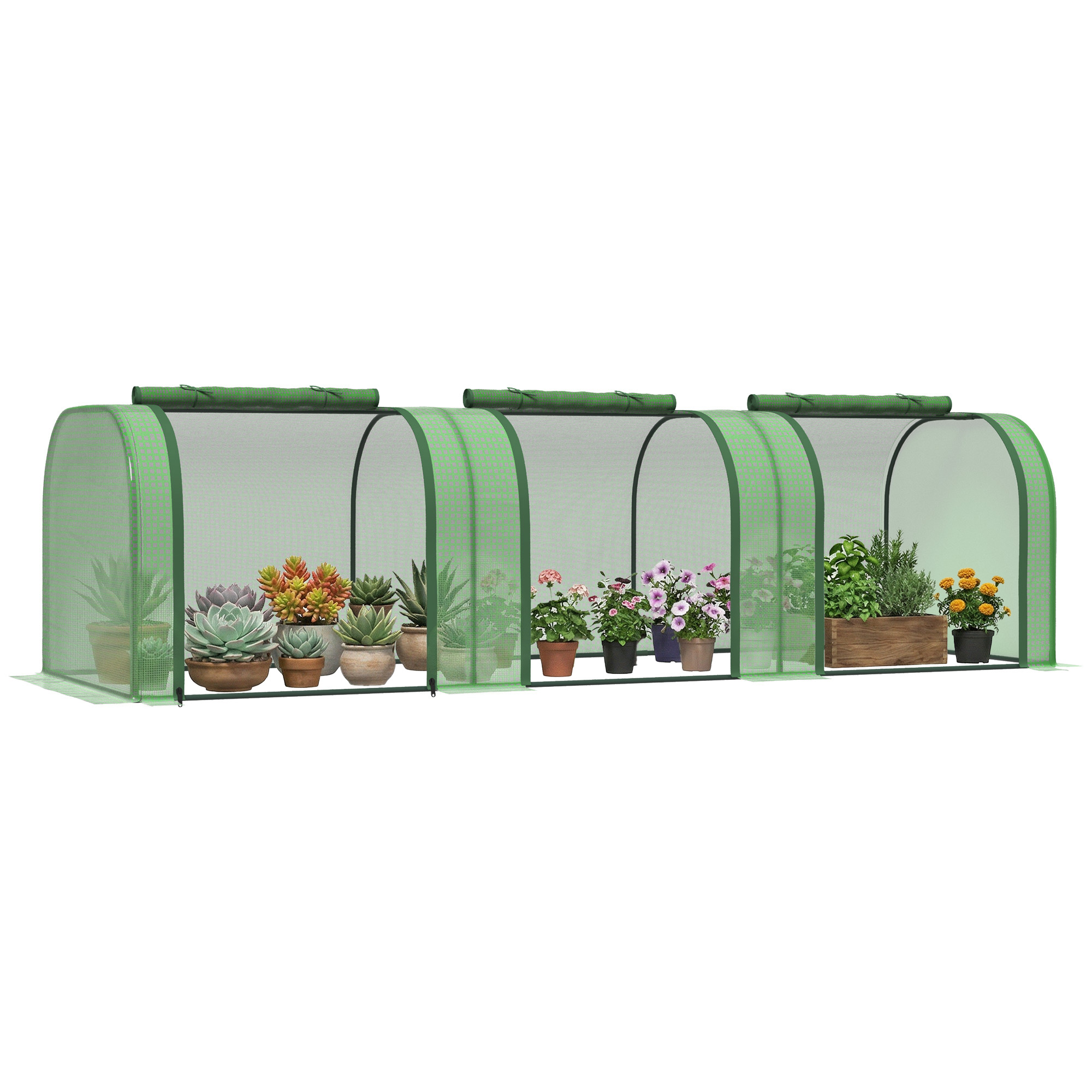 295 x 100 cm Low Tunnel Greenhouse - Green (Drop Shipping Only, Not for Amazon)