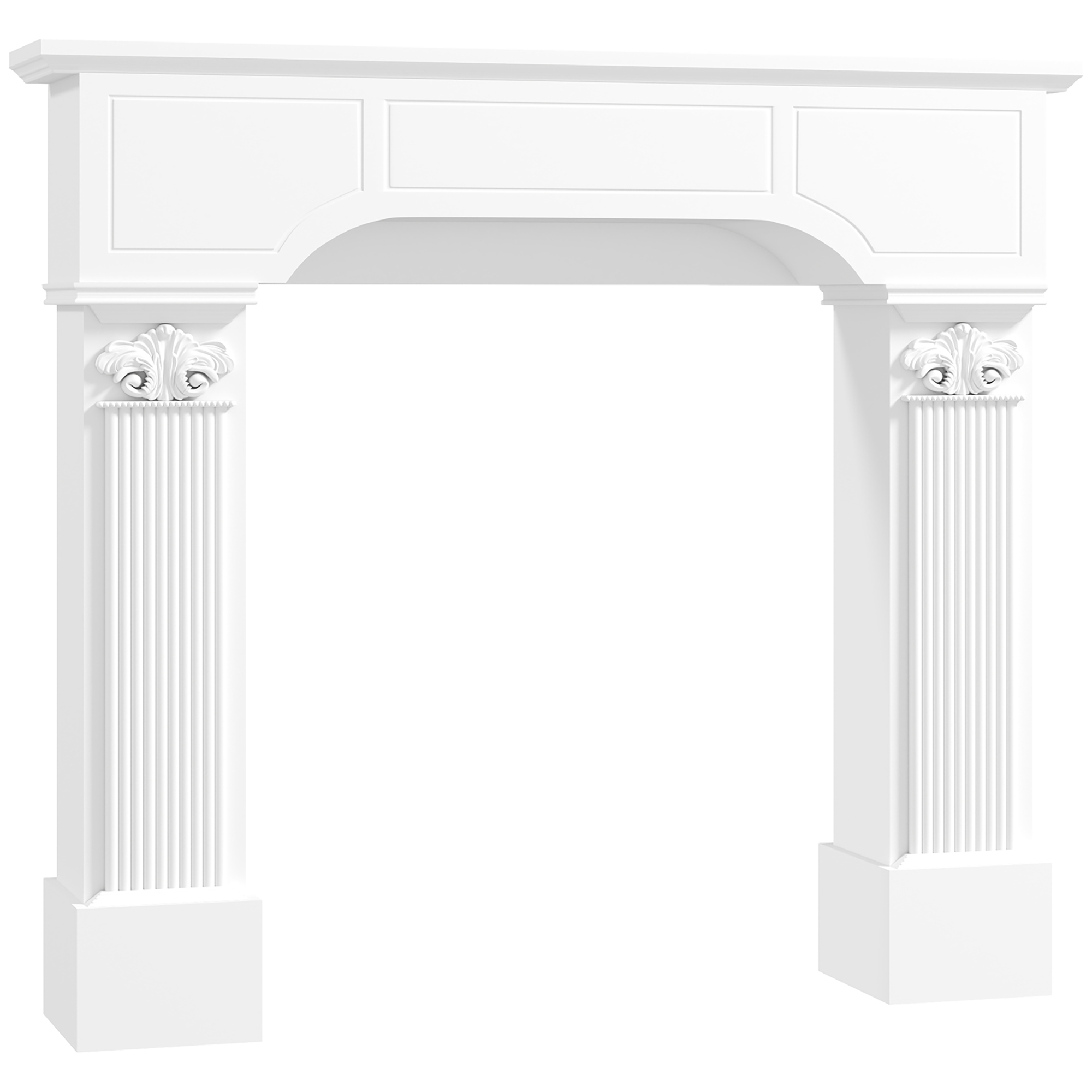 Baroque Fireplace Mantle, Freestanding Fireplace Surround for Electric Fireplaces, 43.3