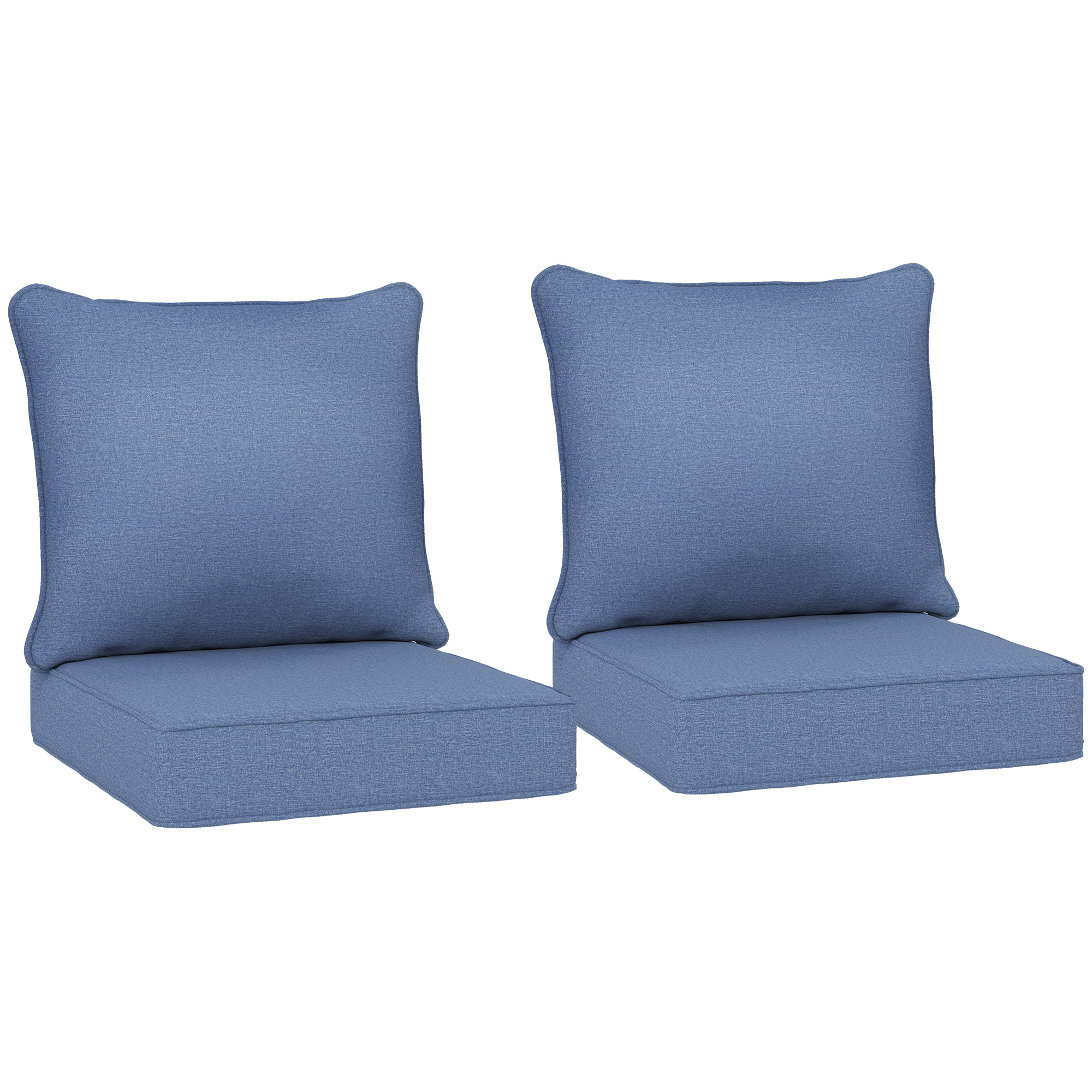 Patio Chair Cushions Set of 2 with Seat & Backrest, Fade Resistant Seat Replacement Cushion Set, Beige (Drop Shipping Only, Not for Amazon)