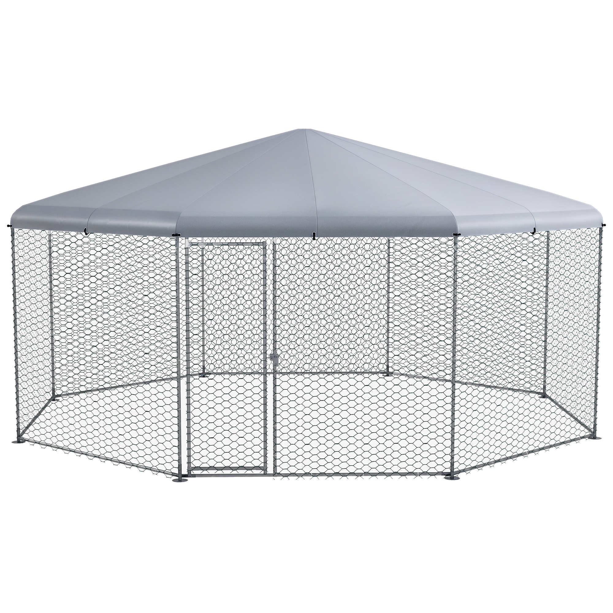 17.1 ft x 15.7 ft Chicken Run for 19-25 Chickens with Cover (Drop Shipping Only, Not for Amazon)