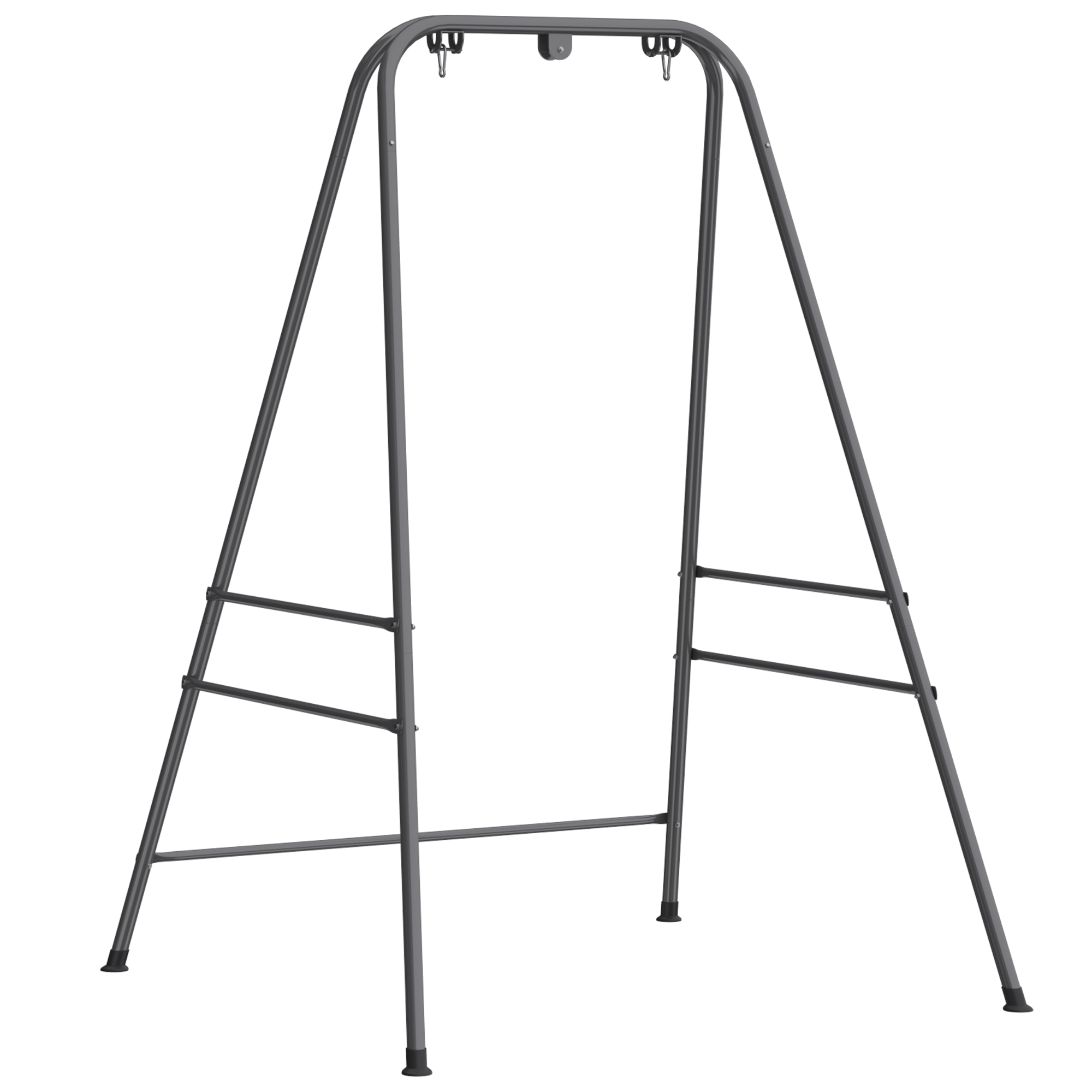 Hammock Chair Stand Indoor and Outdoor Use with Anti-Slip Foot Pads, 2 Carabiners, Gray (Drop Shipping Only, Not for Amazon)