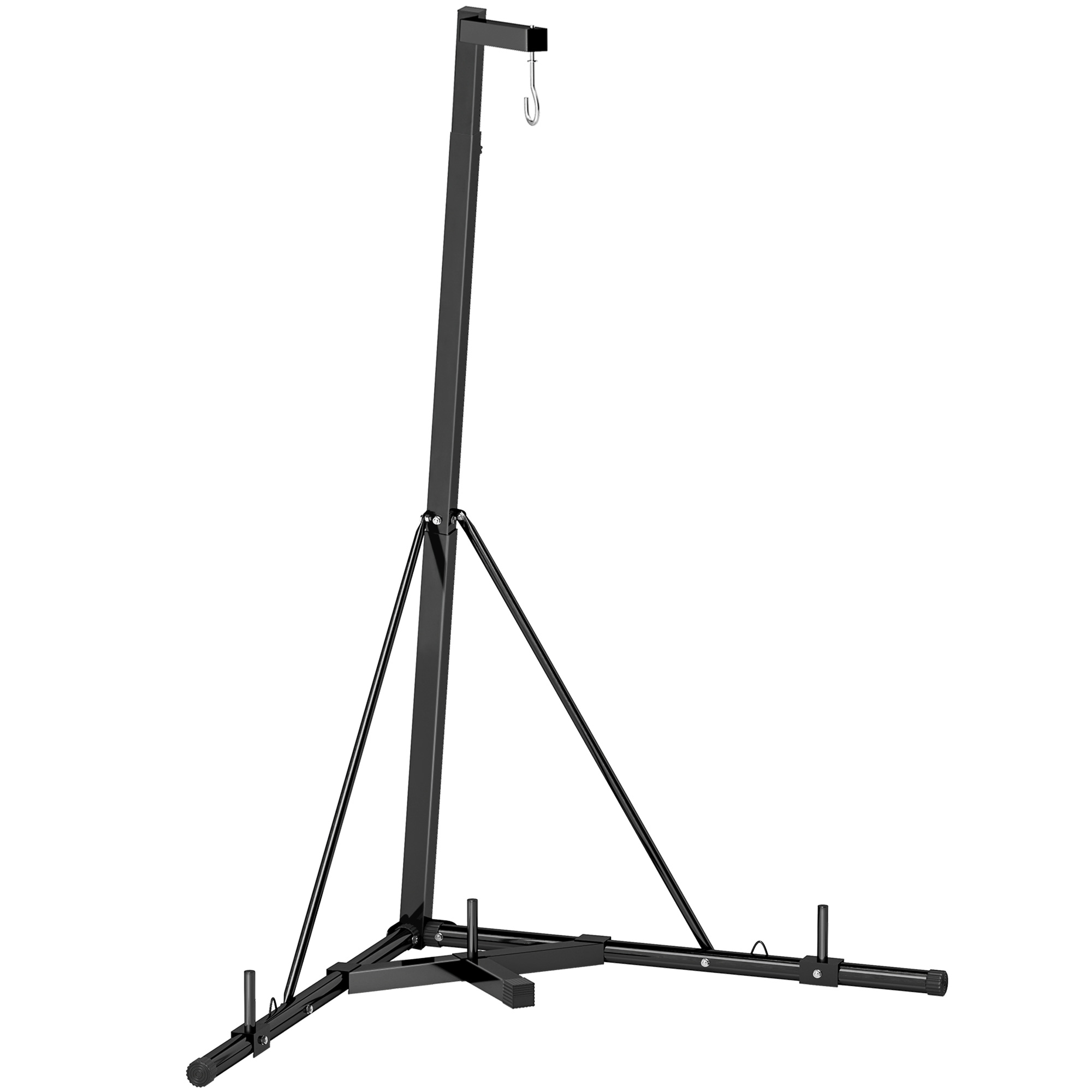 Foldable Punch Bag Stand for Heavy Bag, Speed Bag, Freestanding and Adjustable - Black (Drop Shipping Only, Not for Amazon)