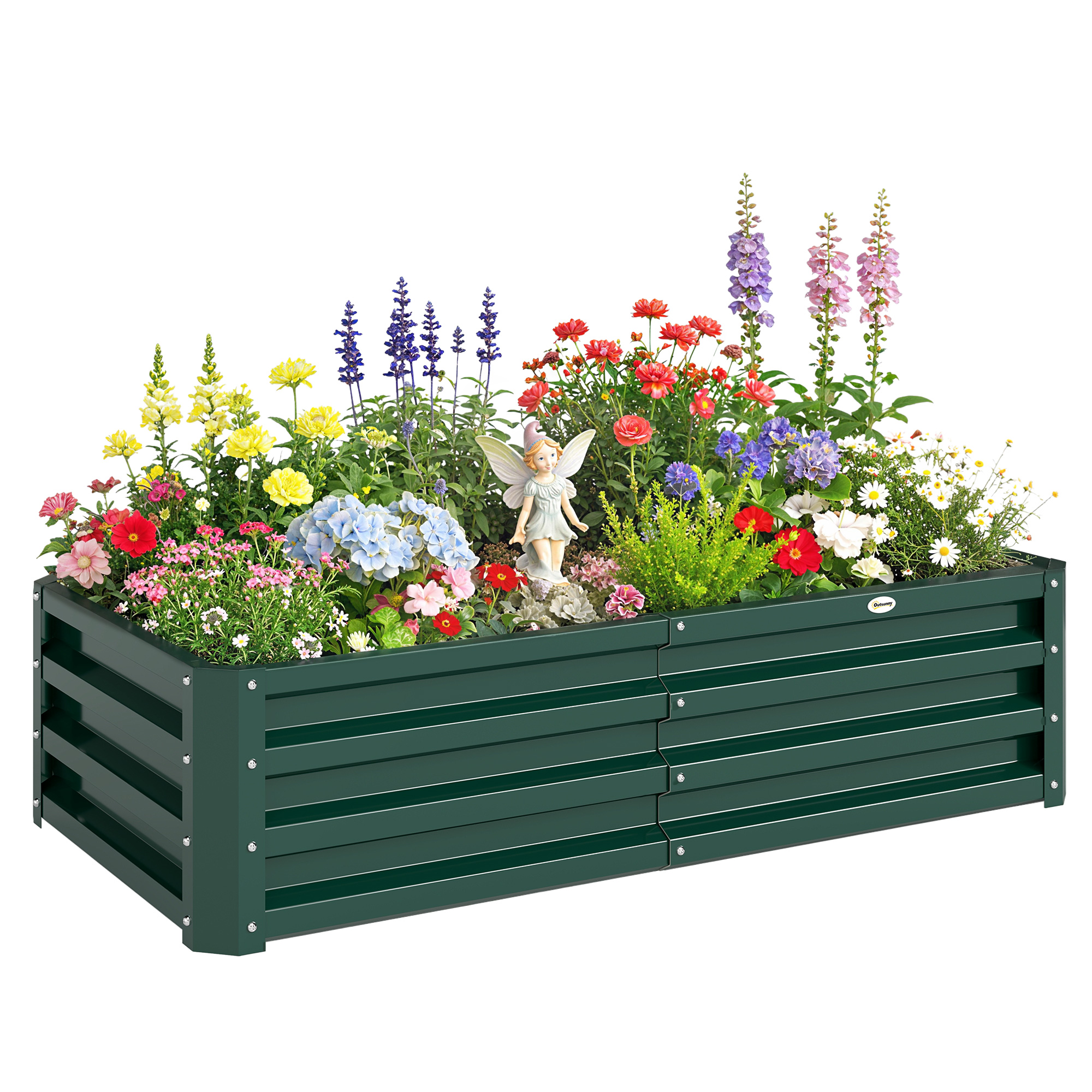 Raised Beds for Garden, Galvanized Outdoor Planters, for Herbs and Vegetables, Use for Patio, Backyard, Balcony, Grey (Drop Shipping Only, Not for Amazon)